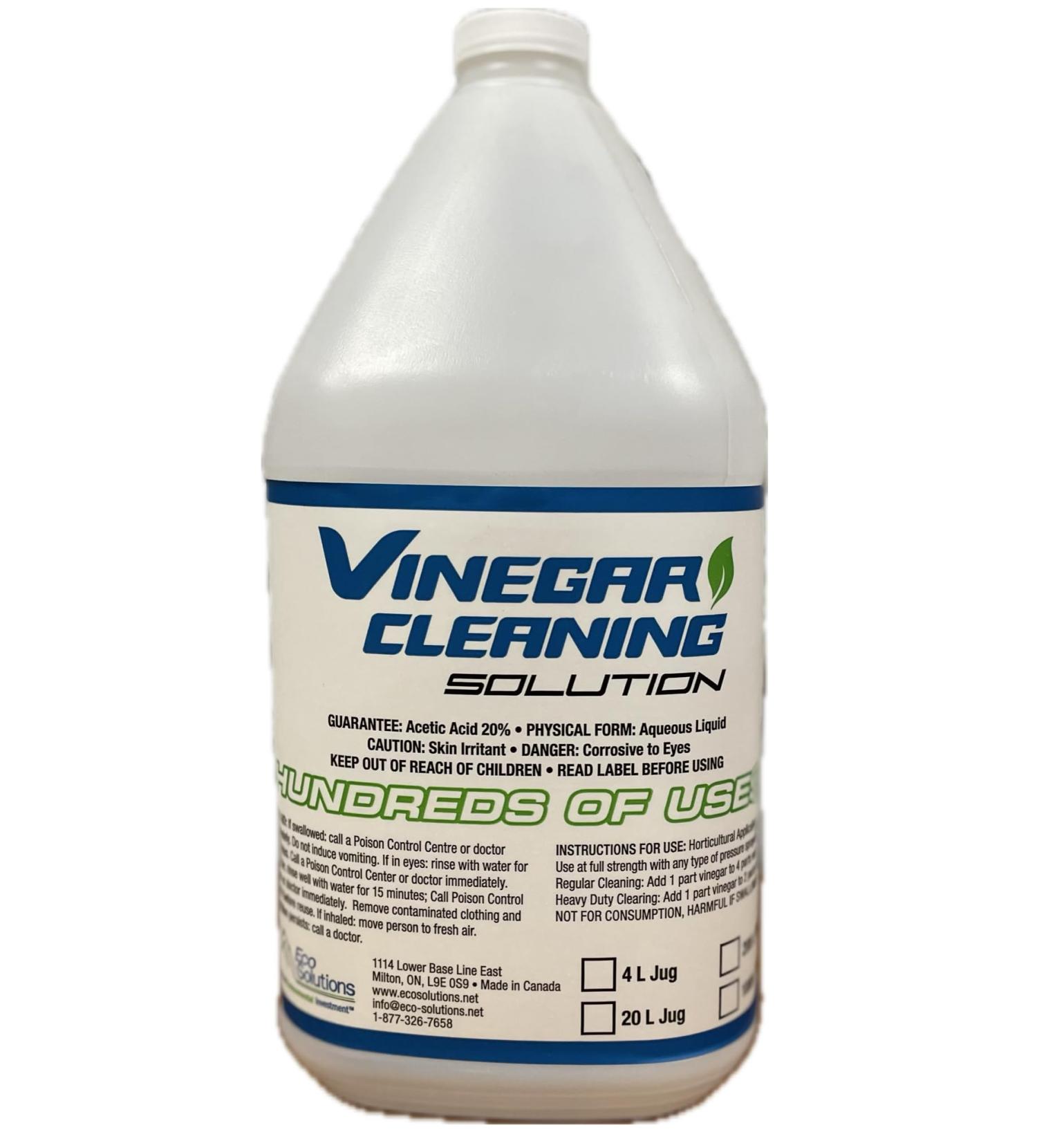 All Purpose Vinegar Cleaning Solution by Eco Solutions is a Multi Use Home & Garden Cleaner 20% Vinegar concentrate - 4 Litre Jug - Buy Online on GoSupps.com