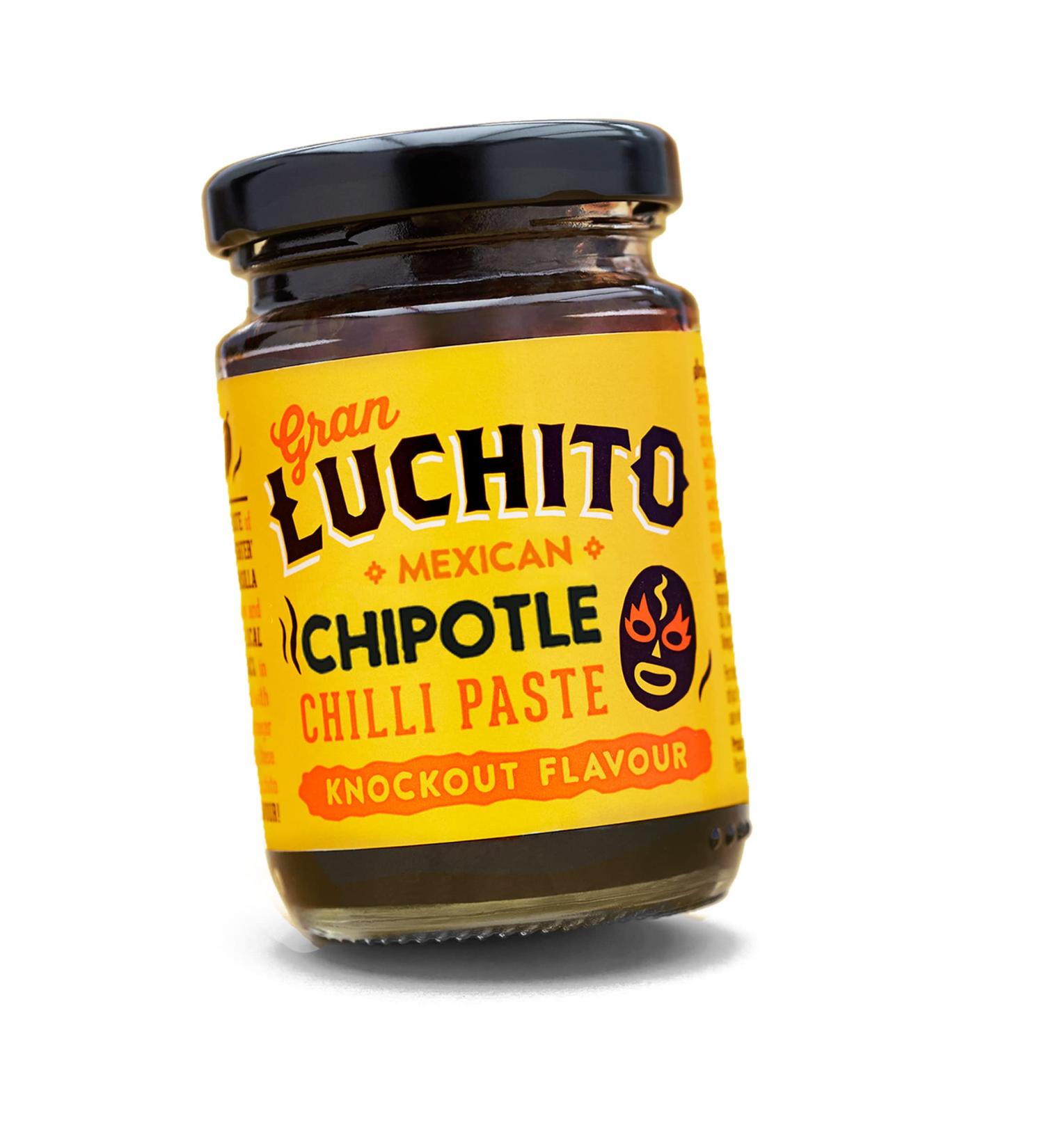 Gran Luchito Mexican Chipotle Chili Paste 3.5oz - Handmade in Mexico | Smoky Chipotle Sauce with Medium to High Heat | All Natural & Gluten/GMO Free - Ideal for Mexican Cooking - Buy Online on GoSupps.com