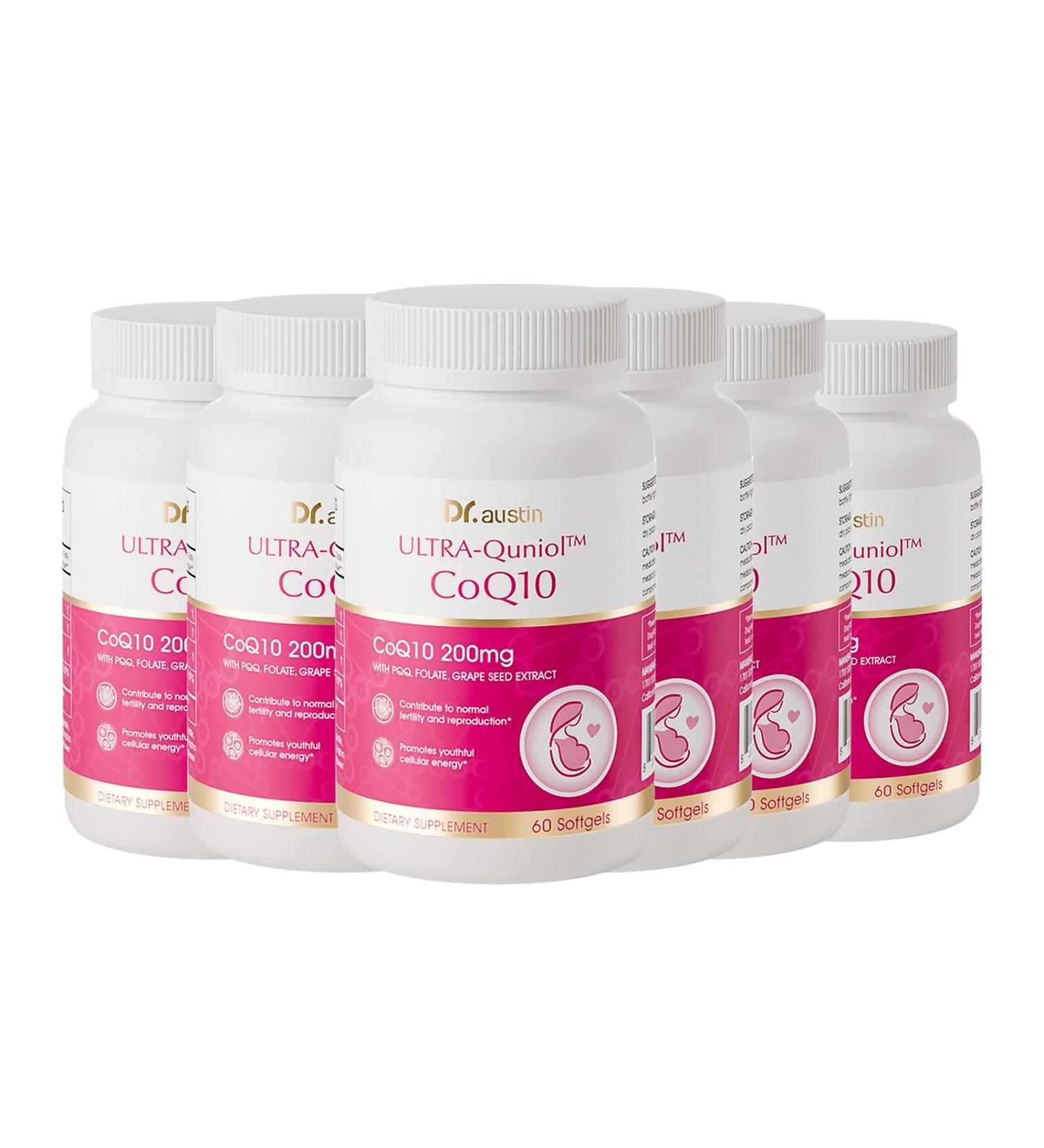 DR.AUSTIN DRAUSTIN Coenzyme Q10 Preparation for Pregnancy Reduction 200mg Mitochondrial PQQ Folic Acid Imported from The United States 360 Count (6)