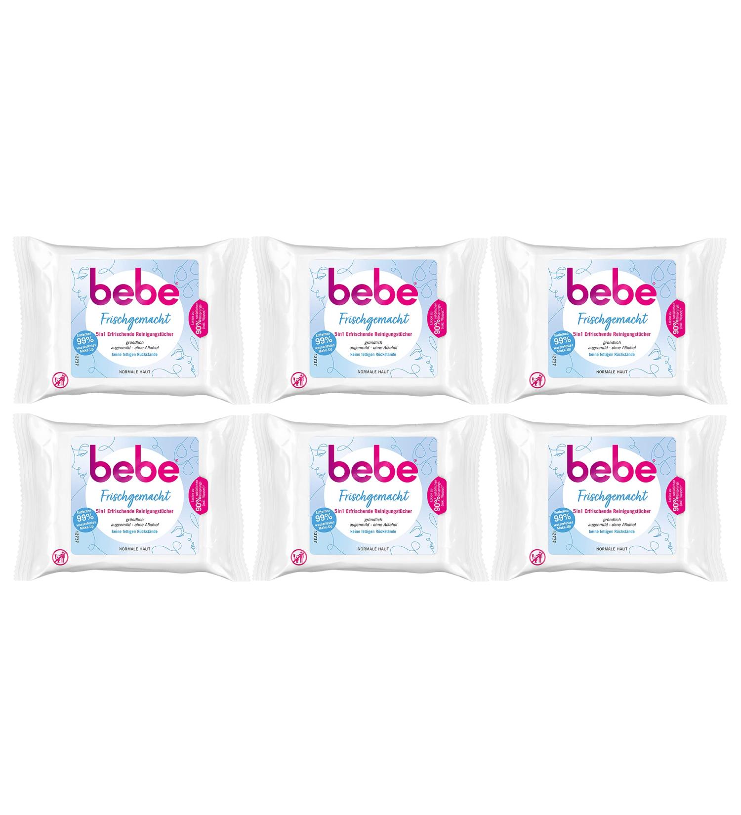 Bebe 5-in-1 Refreshing Cleaning Towels - 150 Soft Non-Greasy Towels for Normal Skin - Freshly Made New Version - Buy Online on GoSupps.com