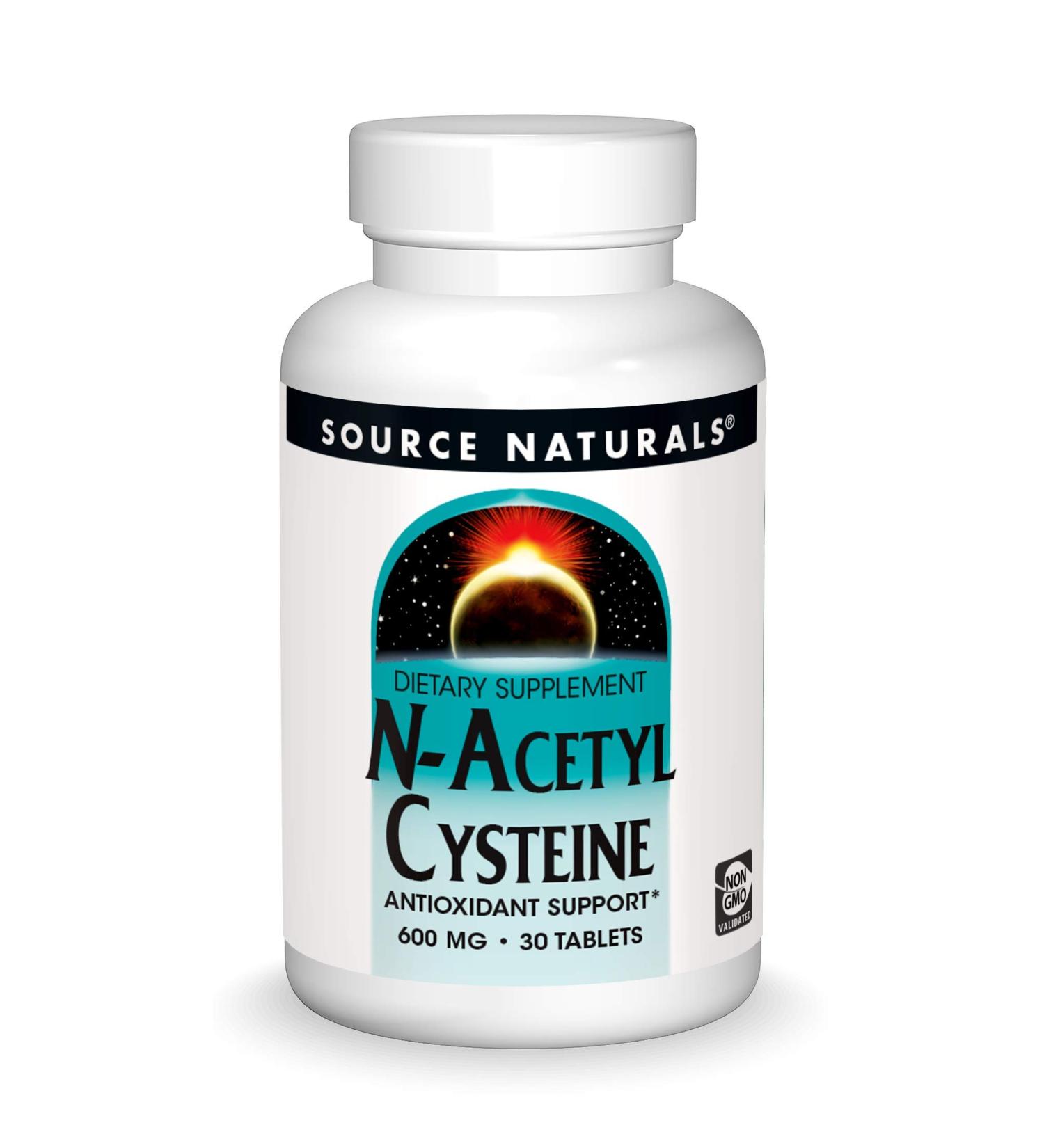 Source Naturals N-Acetyl Cysteine 1000mg- Antioxidant & Respiratory Support - 30 Tablets - Buy Online on GoSupps.com