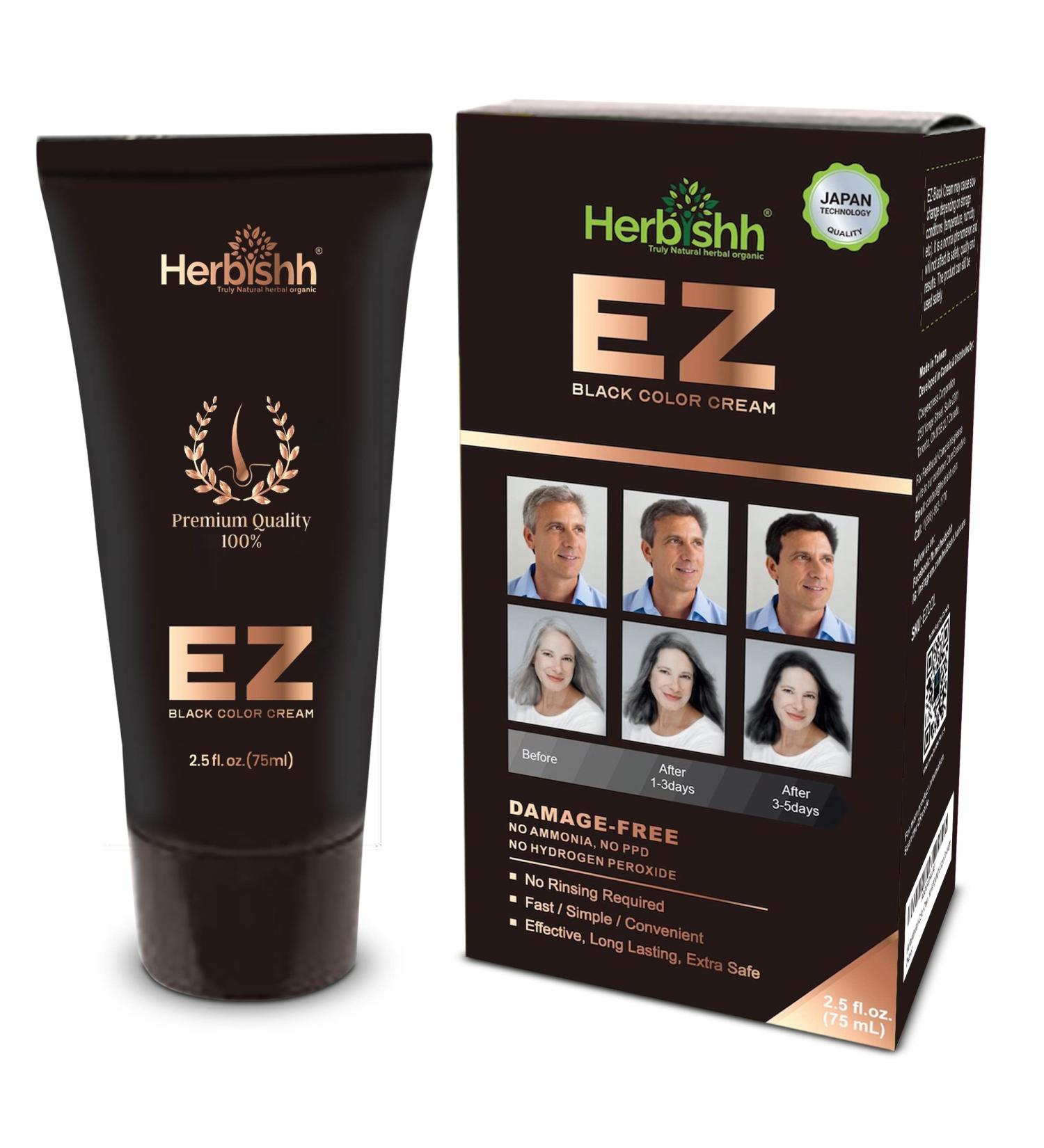 Herbishh Hair Color Cream for Gray Coverage No Rinse Hair Dye for Men & Women with Argan Oil Long Lasting & Safe Formula Advanced Japanese Technology - Buy Online on GoSupps.com