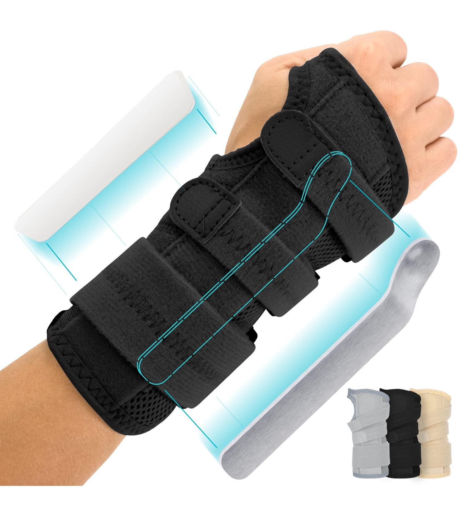 Vive Carpal Tunnel Wrist Brace - Arm Compression Hand Support Splint for Men Women Kids - Universal Adjustable Fit Black - Buy Online on GoSupps.com