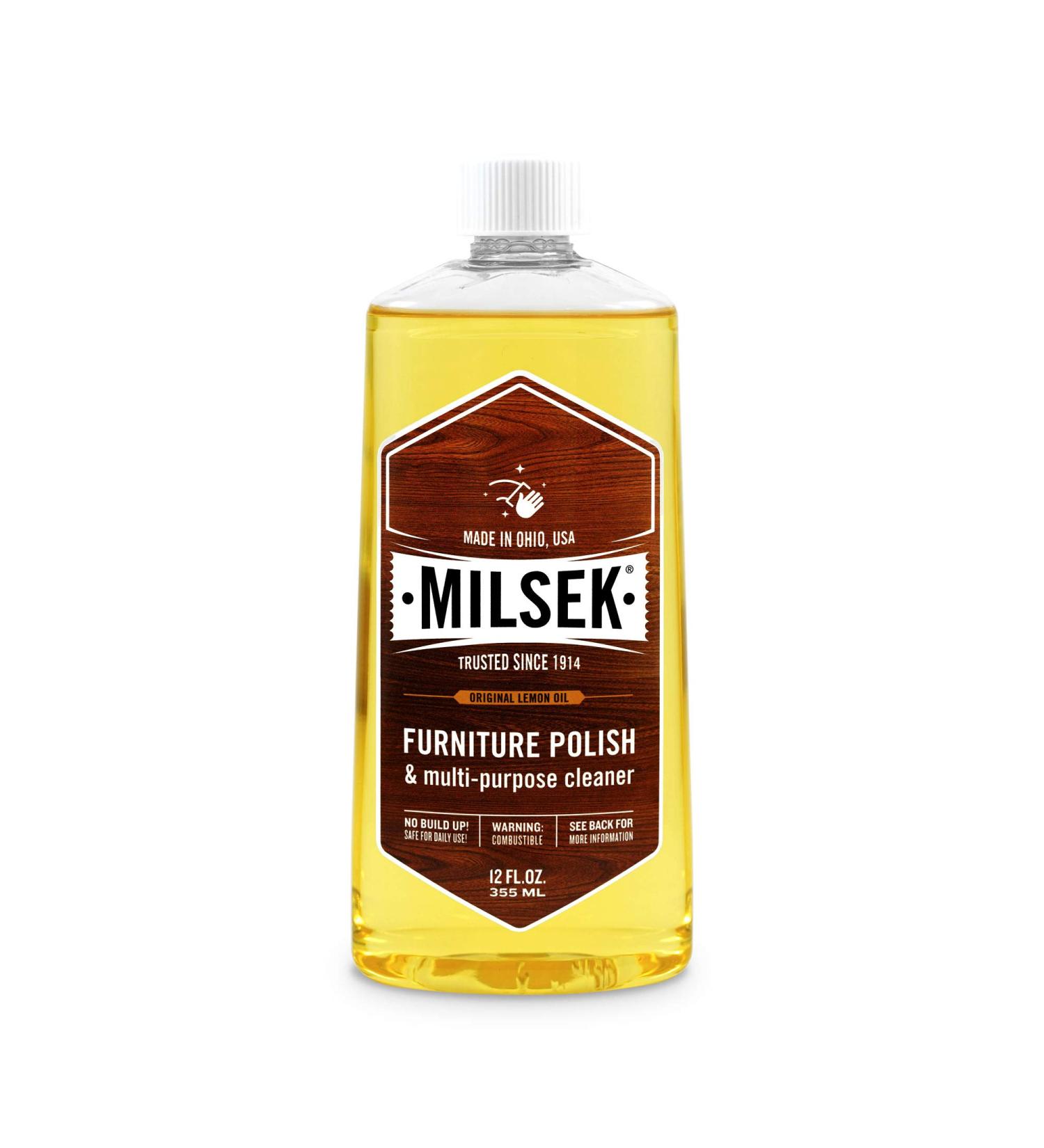 Milsek Lemon Oil Furniture Polish & Cleaner 12oz - LM-12 | 1-Pack - Buy Online on GoSupps.com