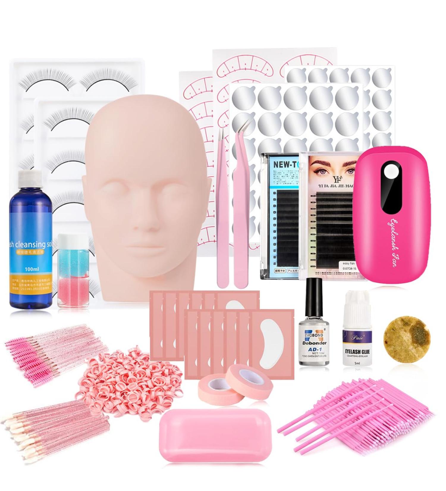 Ocitan 21-Part Eyelash Extension Training Set - Beginner Tools for Eyelash Refinement with Handle Tweezers & Glue | International Shipping - Buy Online on GoSupps.com