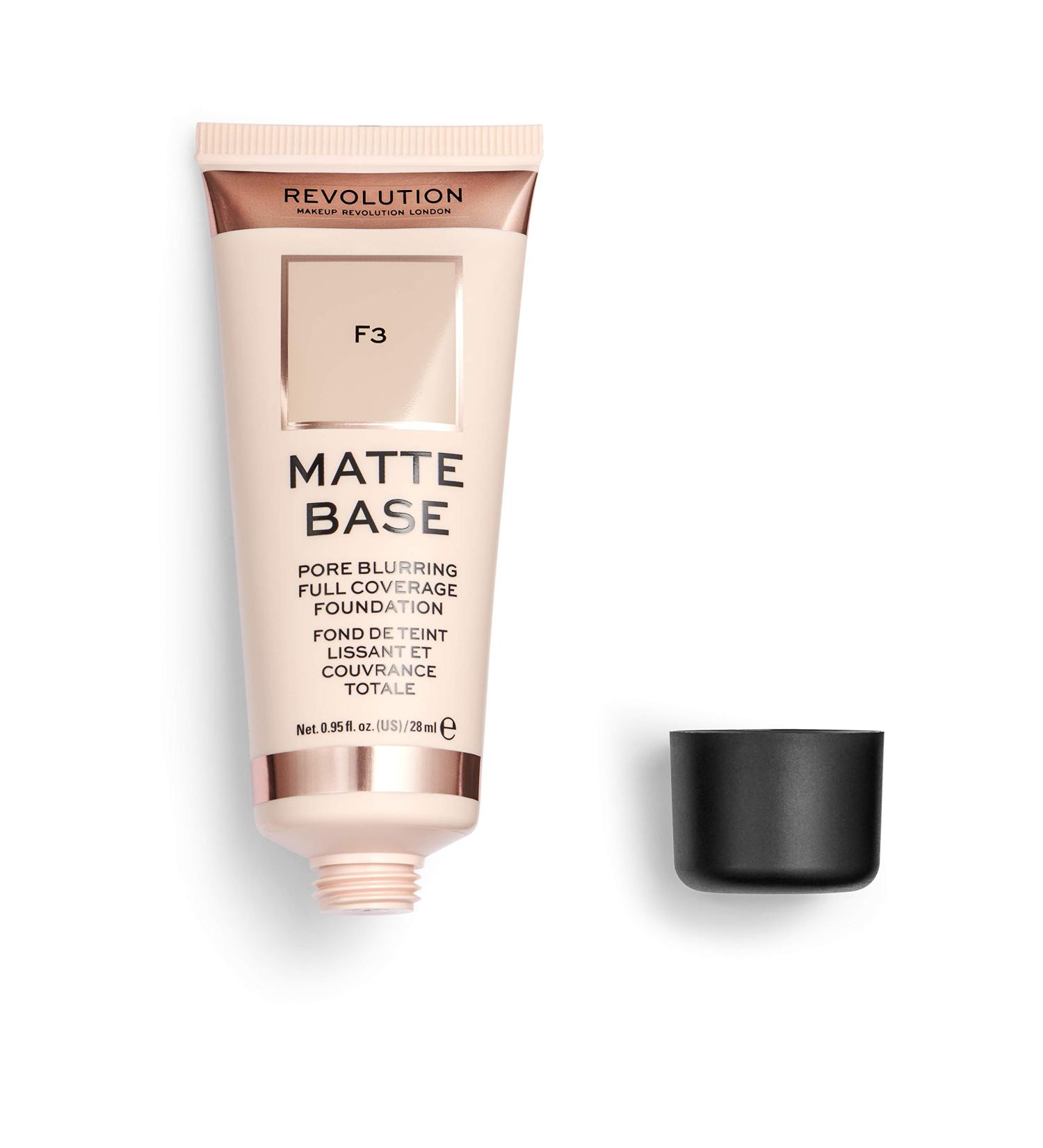 Makeup Revolution Matte Base F3 28 ml - Buy Online on GoSupps.com