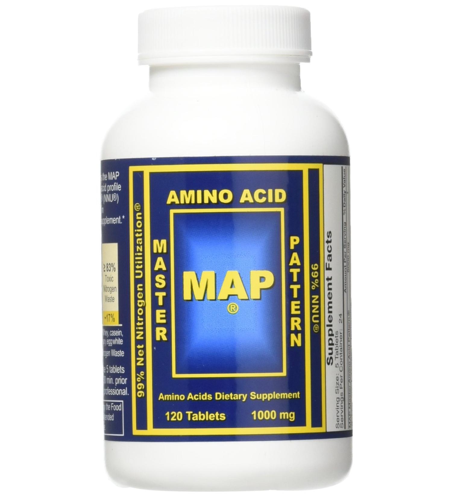 INRC Map Master Amino Acid Pattern 1000mg Muscle Building - 120 tablets (Pack of 2) - Buy Online on GoSupps.com