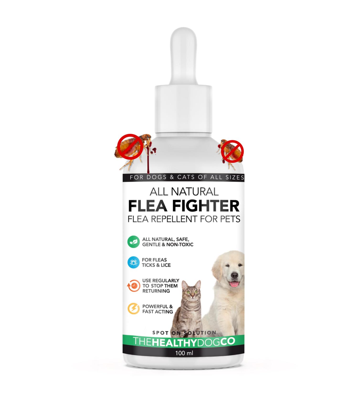 The Healthy Dog Co Spot On Flea and Tick Treatment for Dogs 100ml - Buy Online on GoSupps.com
