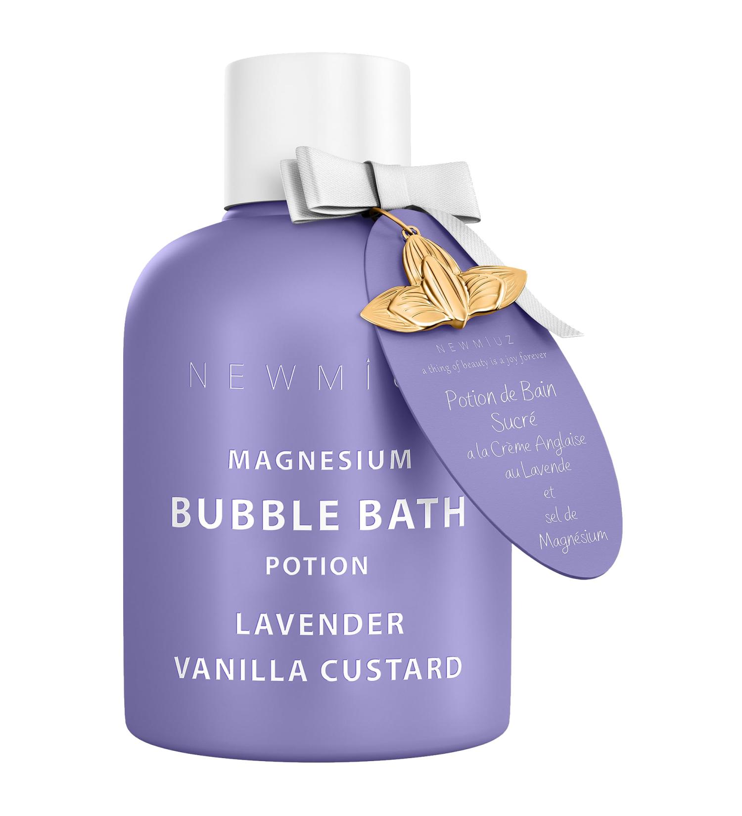 Magnesium Bubble Bath Lavender Vanilla - Luxury Foaming Bath for Sore Muscles & Stress Relief - Epsom Salt Spa Gift for Women - Perfect Birthday & Christmas Gift - Buy Online on GoSupps.com