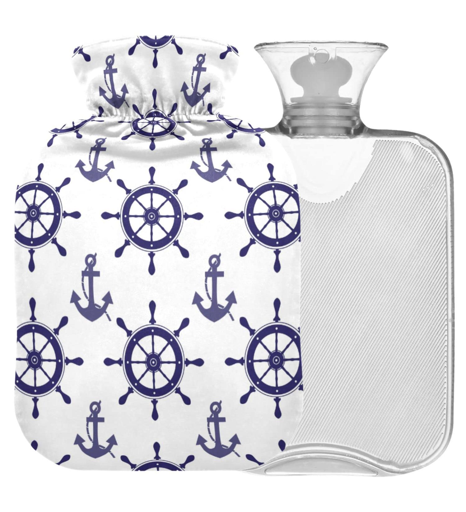 NAANLE OCEAN Compass Anchor Hot Water Bottle - 2L Transparent for Heat & Cold Therapy Pain Relief - Buy Online on GoSupps.com