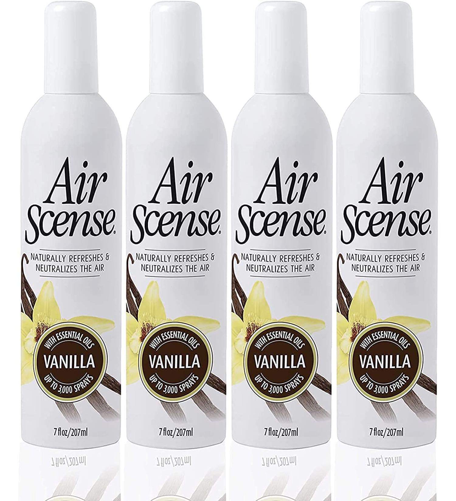 Air Scense Vanilla Air Freshener 7 oz - Case of 4 | Long-Lasting Fragrance - Buy Online on GoSupps.com