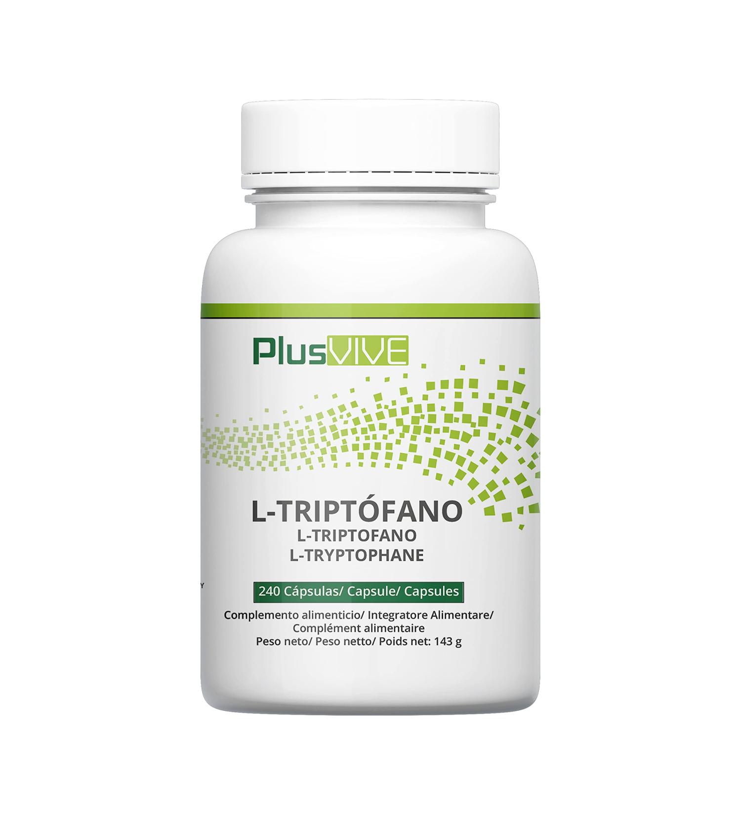 Plusvive - 240 capsules of L-tryptophan 100% vegan 500 mg - Buy Online on GoSupps.com