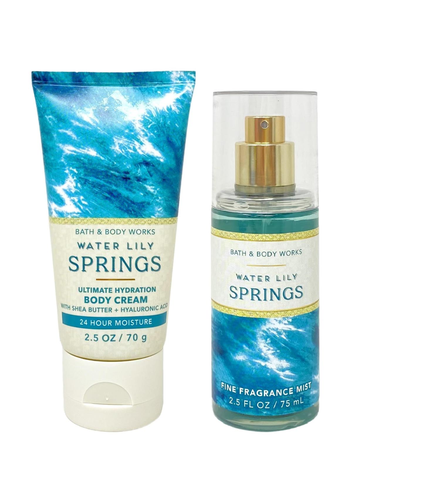 Bath and Body Works Water Lily Springs Mini Fragrance Mist & Body Cream Set - Travel Size | Perfect for On-the-Go | Shop Now - Buy Online on GoSupps.com