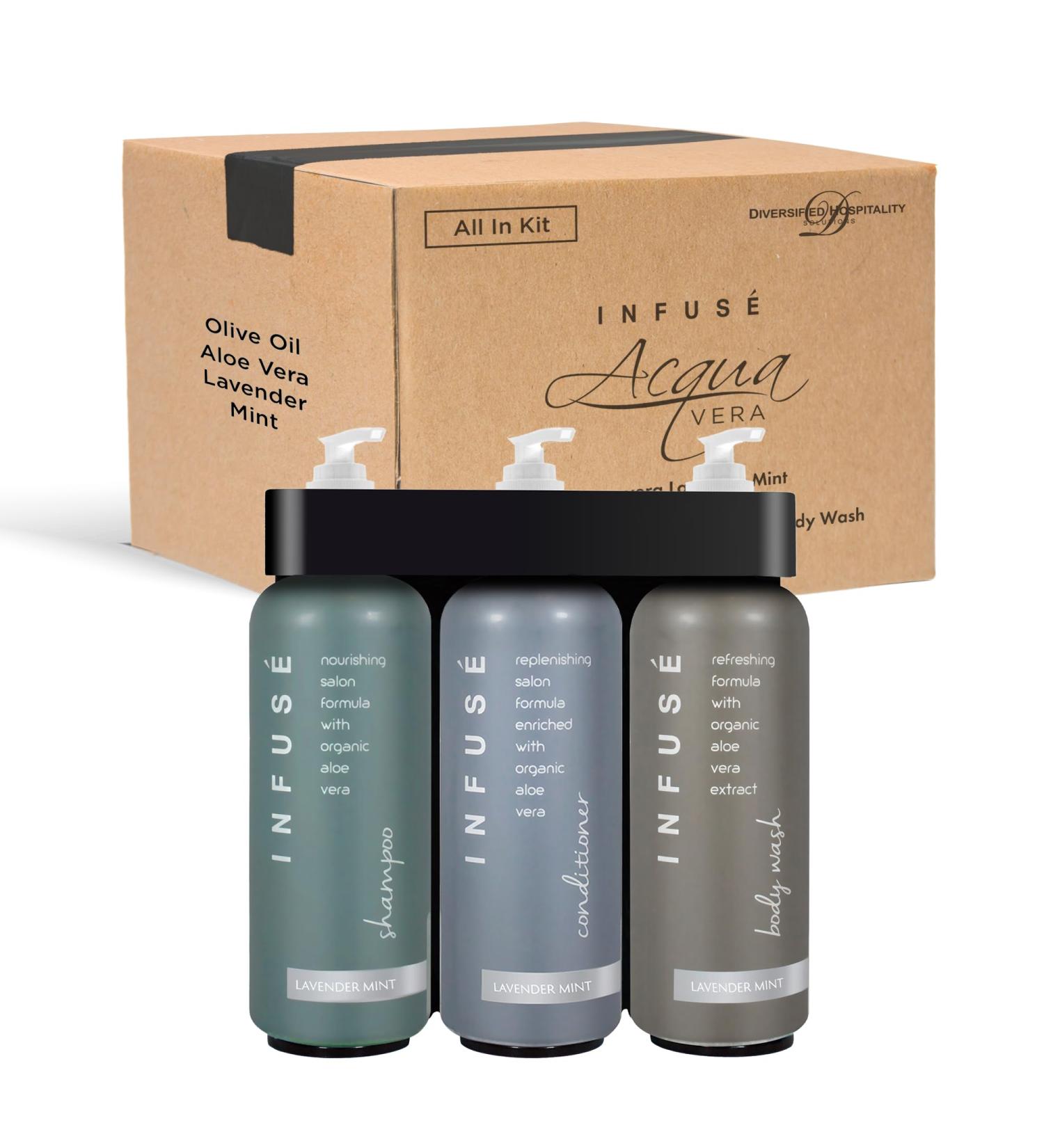 Buy Acquavera Triple Bracket (Black) | Infuse Lavender Mint Shampoo Conditioner & Body Wash International Shipping Available - Buy Online on GoSupps.com