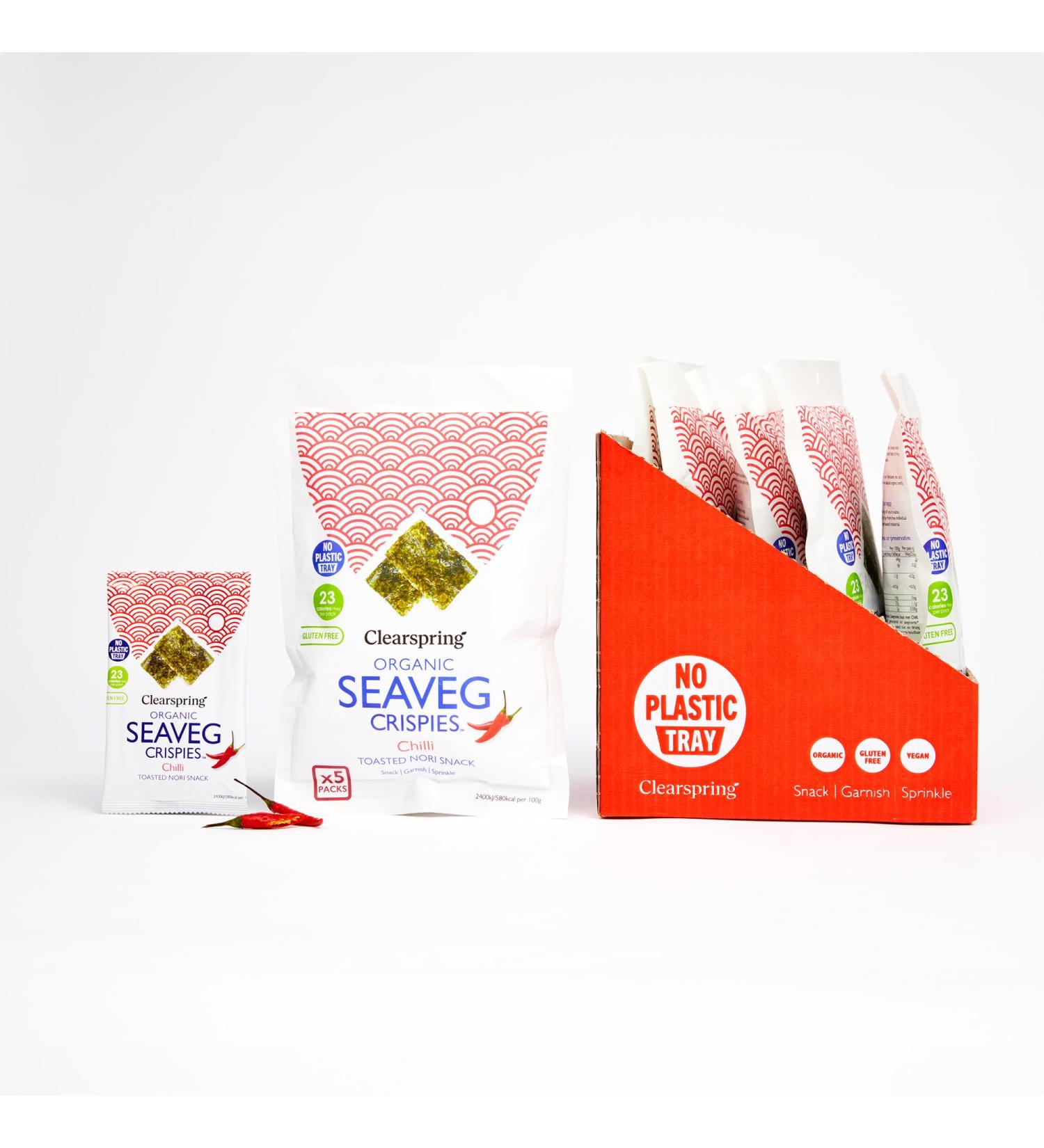 Clearspring Organic Seaveg Crispies Multipack (6 Chilli) - Buy Online on GoSupps.com