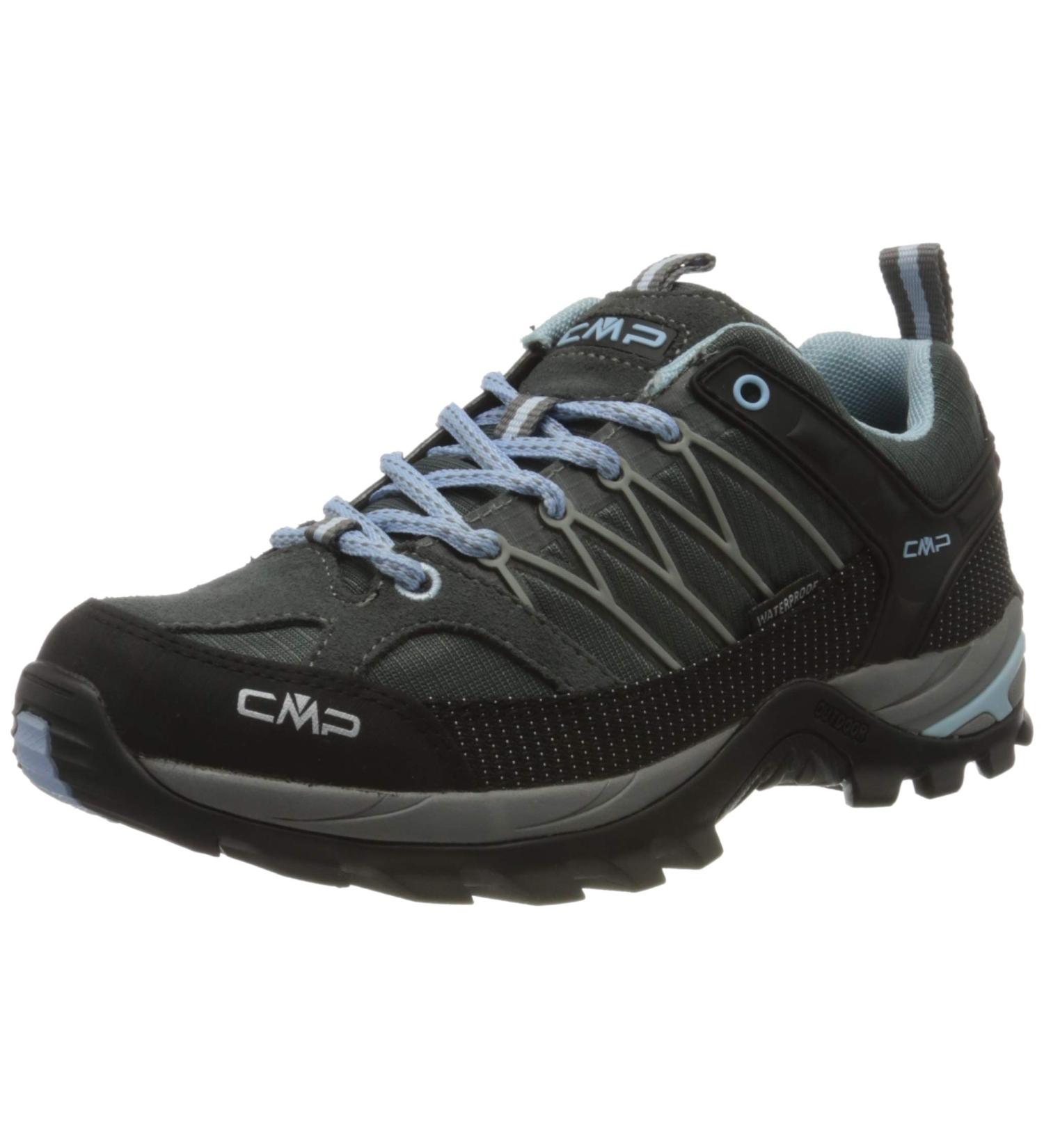 CMP Women's Rigel Low Trekking & Hiking Shoes - Waterproof Grey Light Blue 40 EU - Buy Online on GoSupps.com