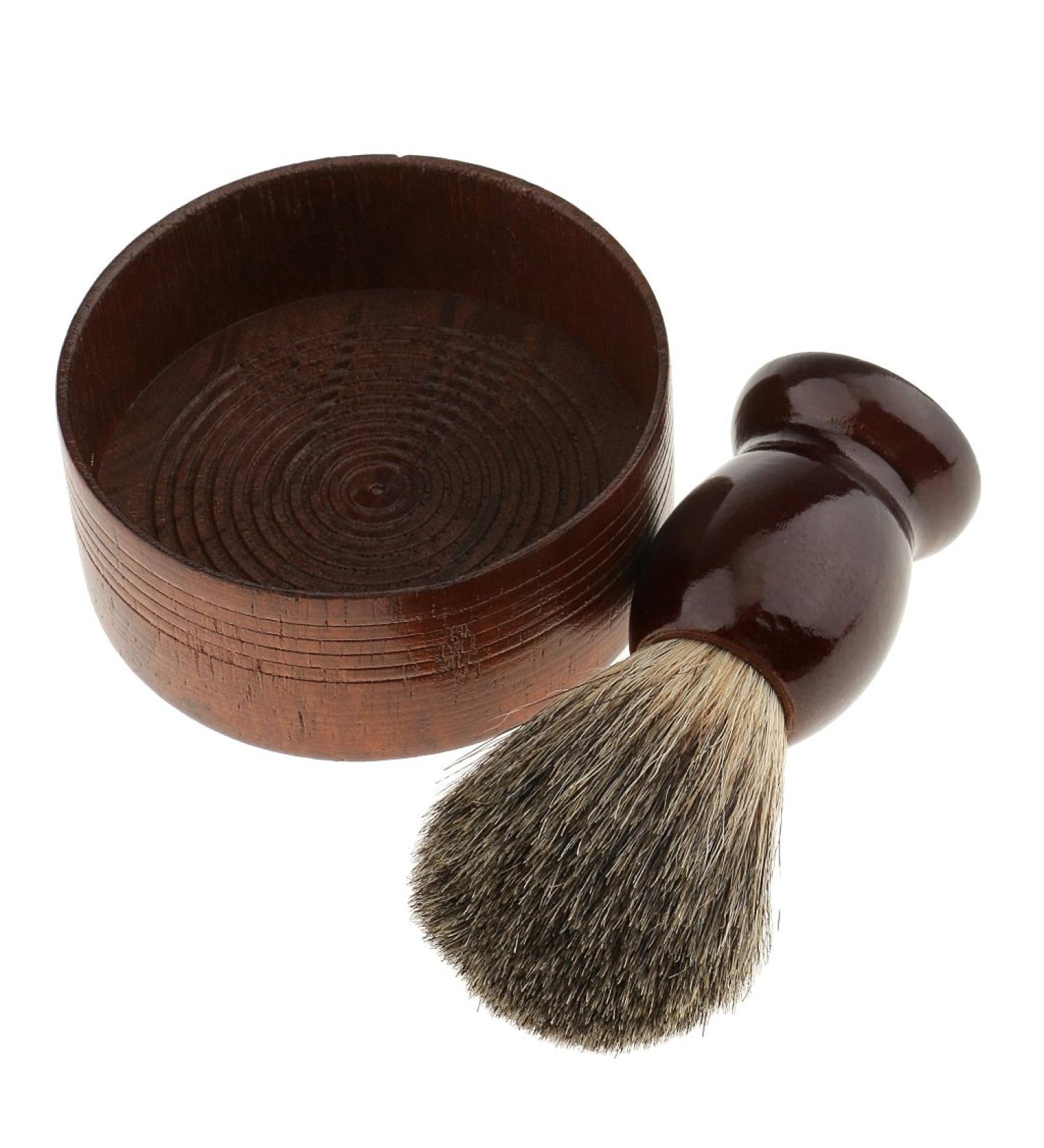 Gazechimp Shaving Set - Premium Shaving Accessories with Wood Bowl & Brush for Perfect Shaves - Buy Online on GoSupps.com
