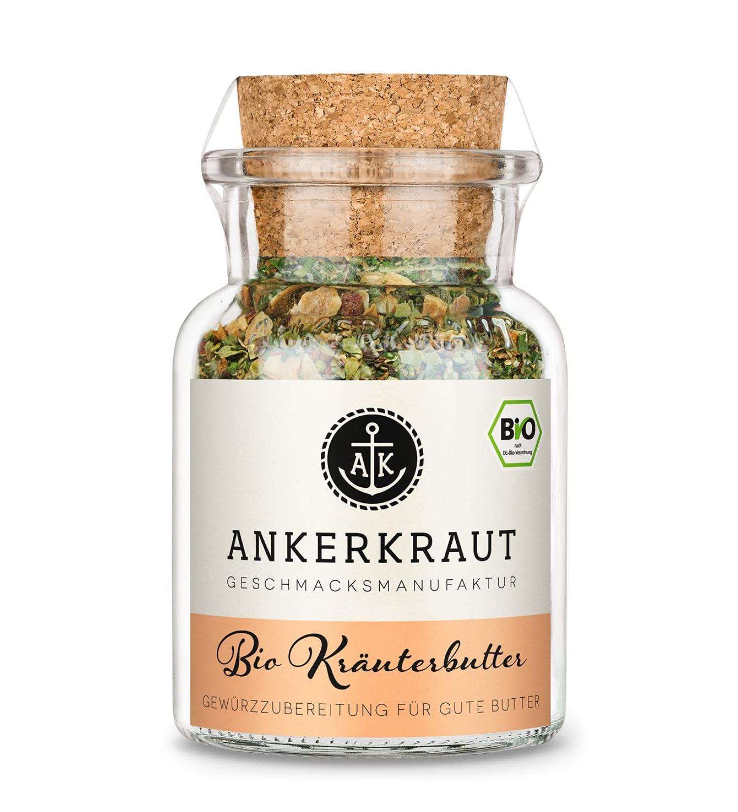 Anchor herb organic herb butter spice delicious herbal butter simply make yourself organic quality for the kitchen at home 50 g in corken glass