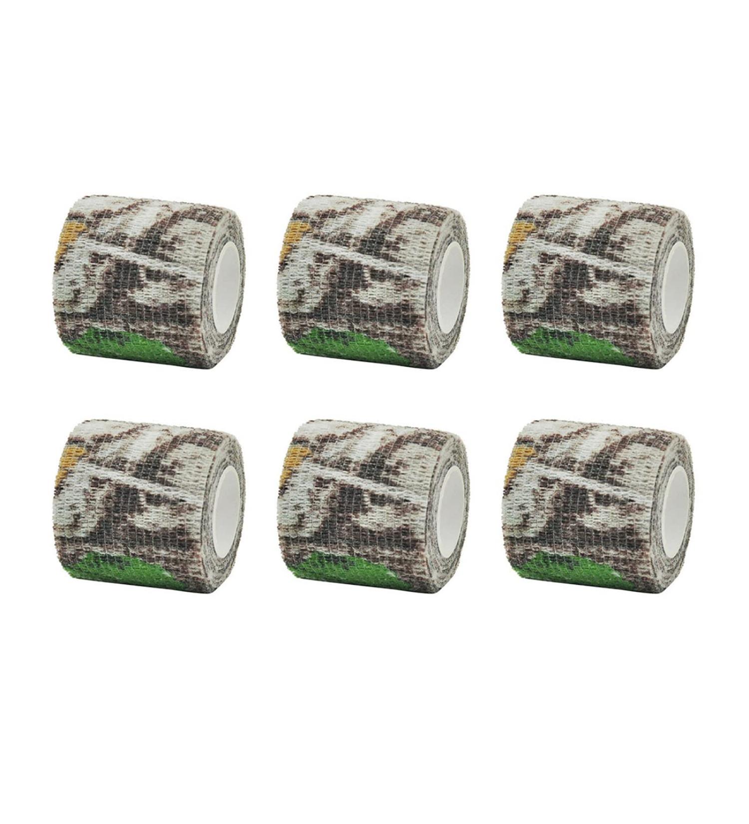 scosao 6PCS Self Adhering Cohesive Bandage Wrap 2" x5yd / 5cmx4.5m Stealth Camo Tape Wrap Non-Woven Fabric Stretch Tape Protective Camouflage Wrap Tape for Outdoor Hunting Rifle Knife Handles Camo-1 - Buy Online on GoSupps.com