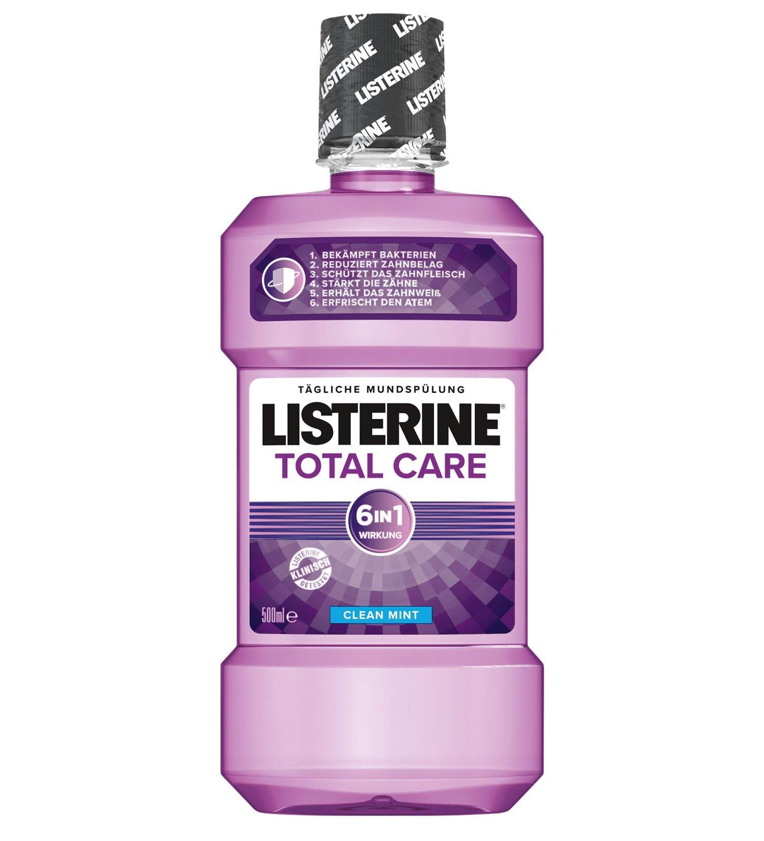 Listerine Total Care Antibacterial Mouthwash (with 6-fold effect for more comprehensive oral hygiene) 500 ml
