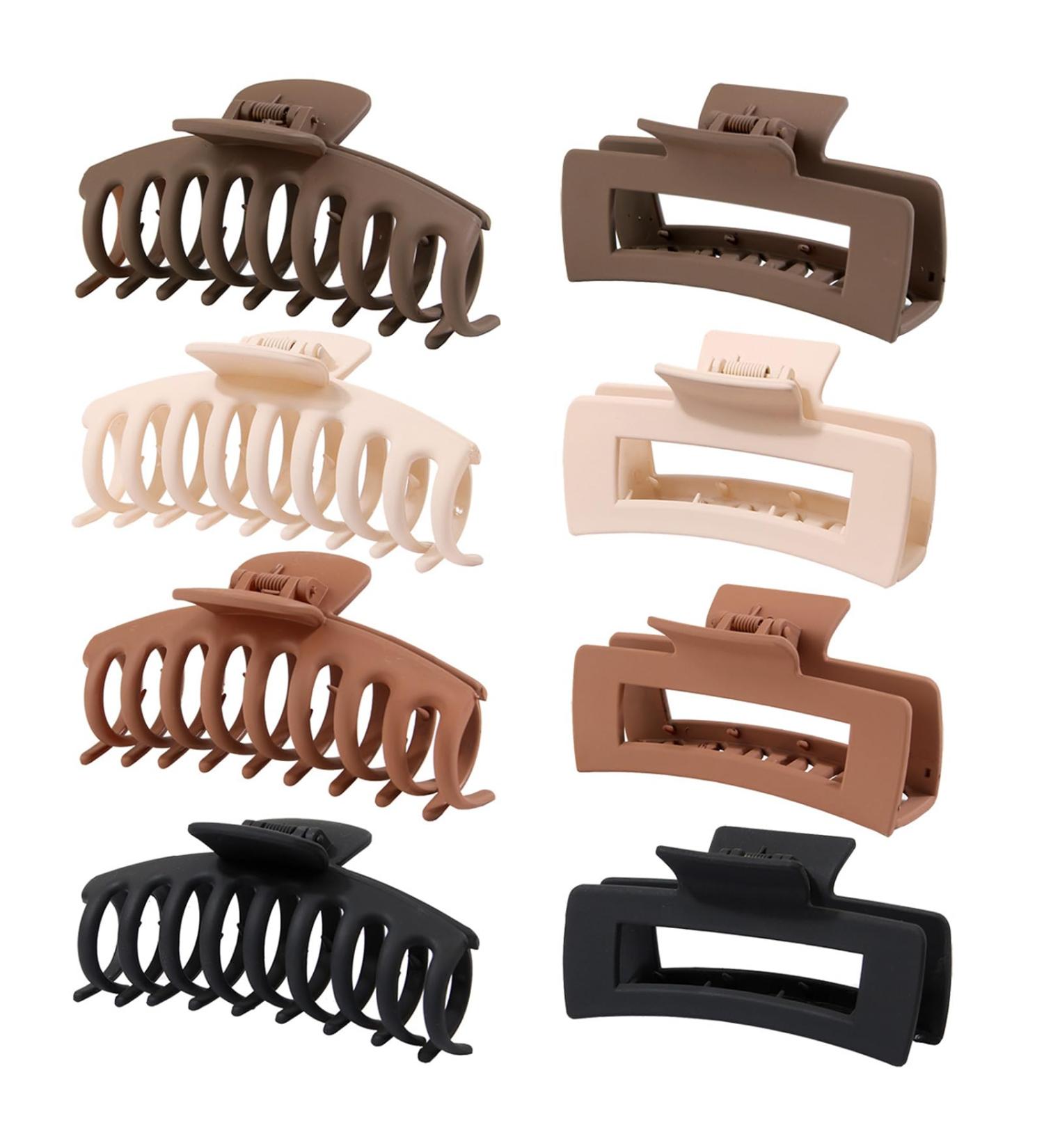 8-Piece Hair Clip Set - 11cm Matte Hair Clips for Thick & Thin Hair - Stylish Accessories & Gift Idea - Buy Online on GoSupps.com