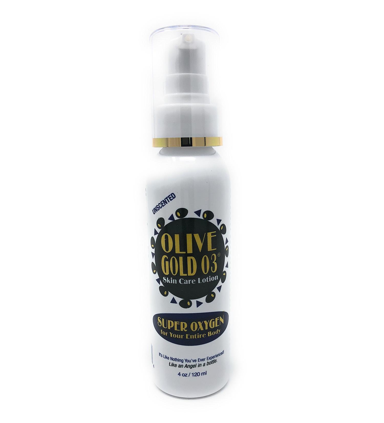 Olive Gold O3 Skin Care Lotion - Ozonated Olive Oil Super Oxygen 4oz - Buy Online on GoSupps.com
