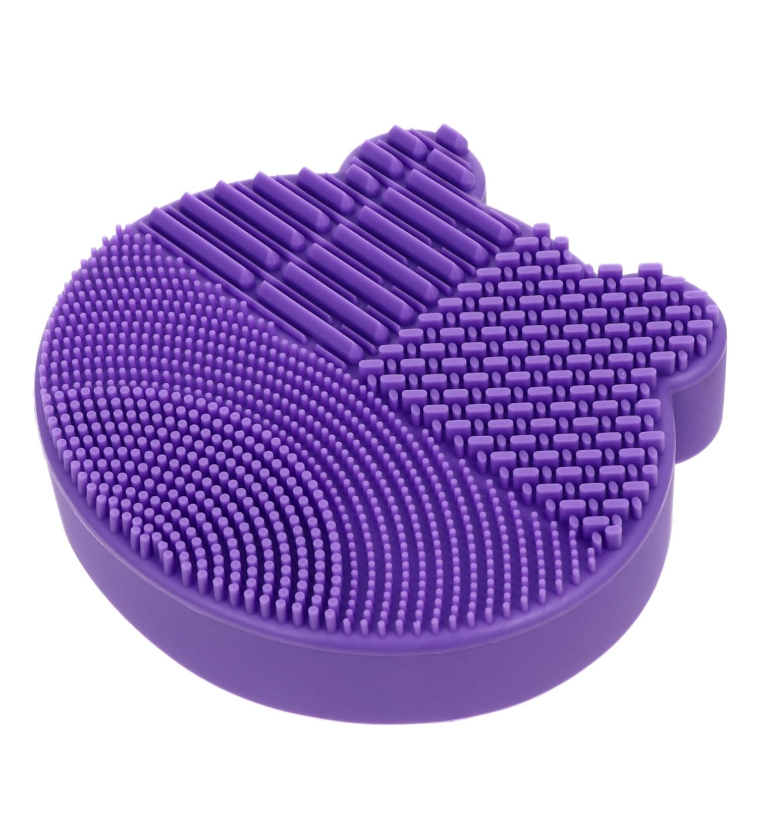 Ipetboom 2 1 Makeup Brush Cleaning Pad Scrubber Silicone Makeup Brush Silicone Holder 2 in 1 Brush Cleaner Pad Makeup Brush Holder Brush Storage Holder Silicone Brush Cleaner 11X10cm Purple - Buy Online on GoSupps.com