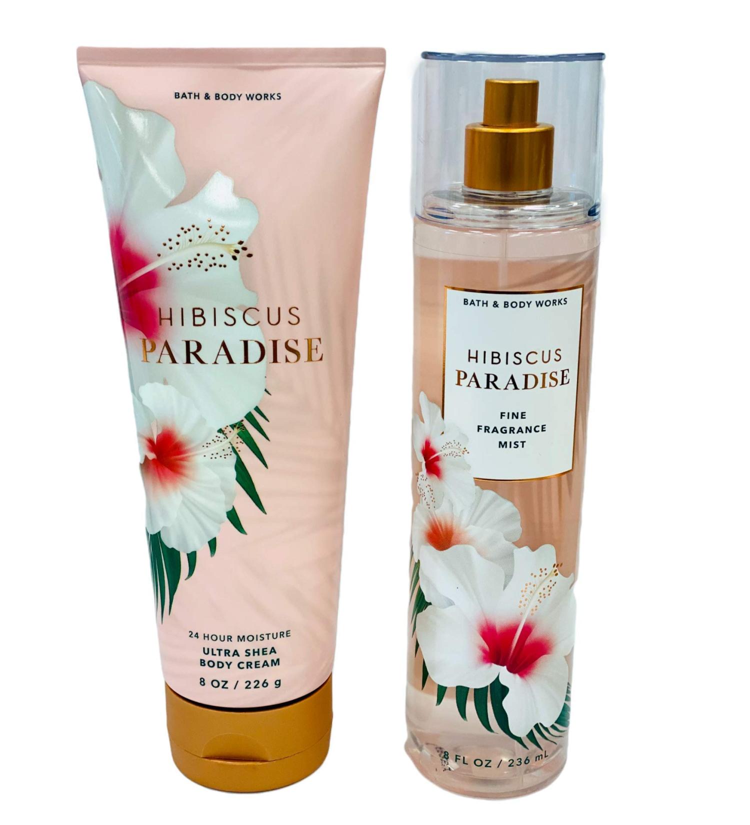 Bath & Body Works Holiday 2020 Fragrance Collection (Hibiscus Paradise MistShea Set  2 pc Set)