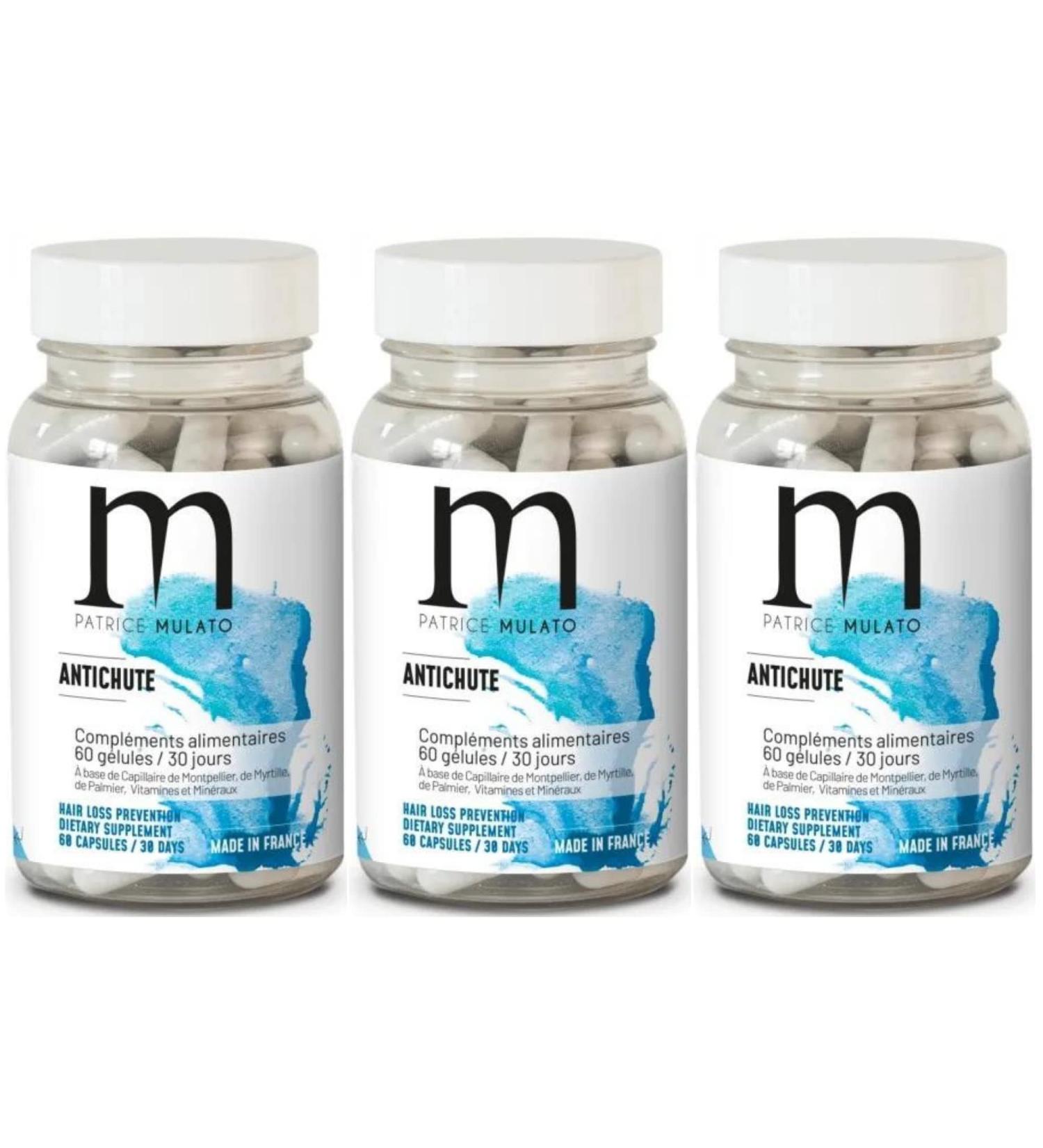 Mulato Capsules for Hair Loss | 3 Month Cure Pack 180 Capsules | Hair Food Supplement | Made In France