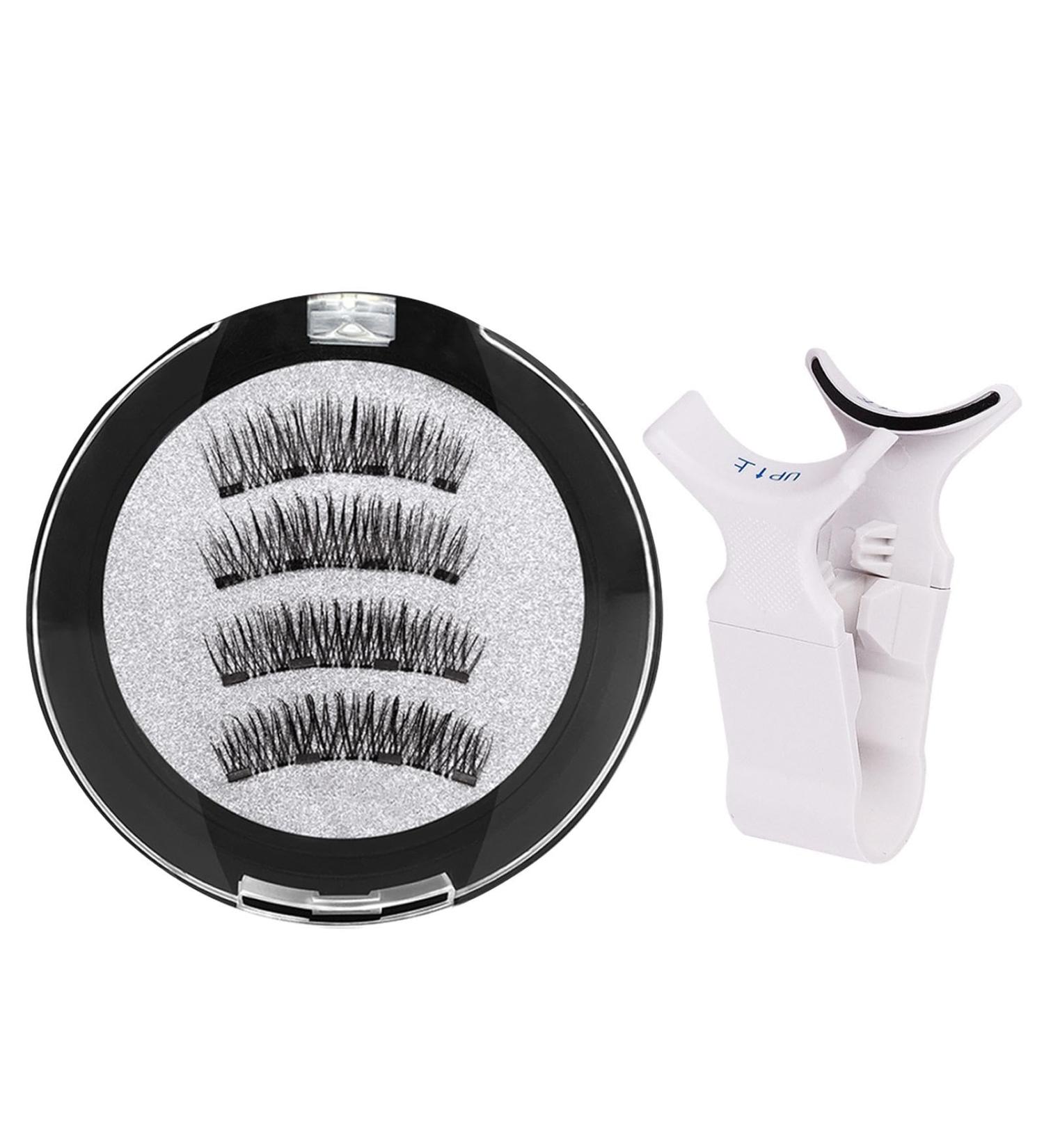Magnetic Eyelashes Lightweight Magnetic Lashes Clip-On Magnetic False Eyelashes 4 Fake Eyelashes None Glue Needed Eyelashes with Magnets Easy to Wear and Remove for All-Day Comfort - Buy Online on GoSupps.com