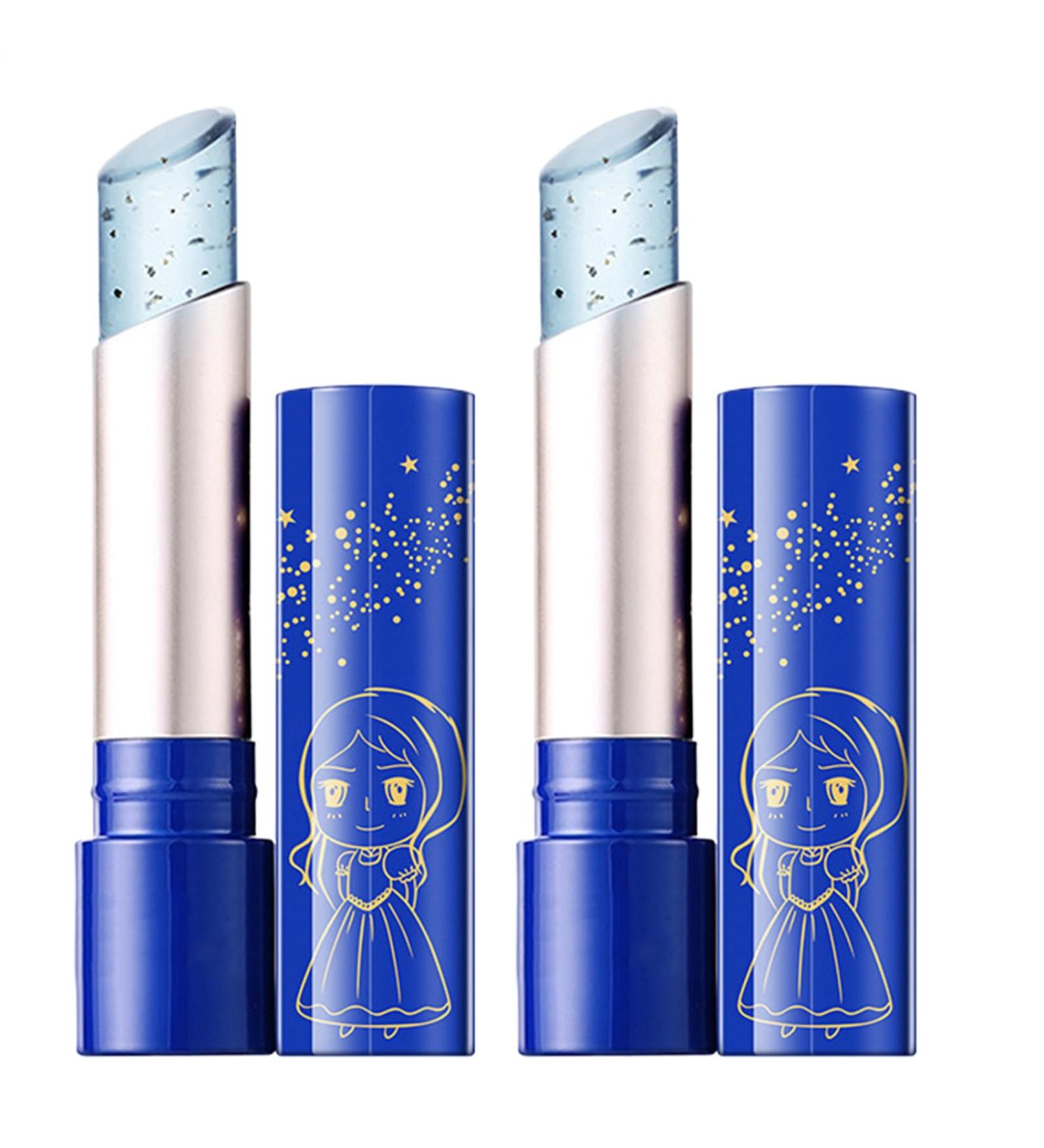  Wisylizv Blue Gelatin Lip Balm: Color Color Moisturizer | Temperature Change Lip Gloss 24K Gold Foil | Moisturizing Cream Change That Changes Brightness For Use - Buy Online on GoSupps.com