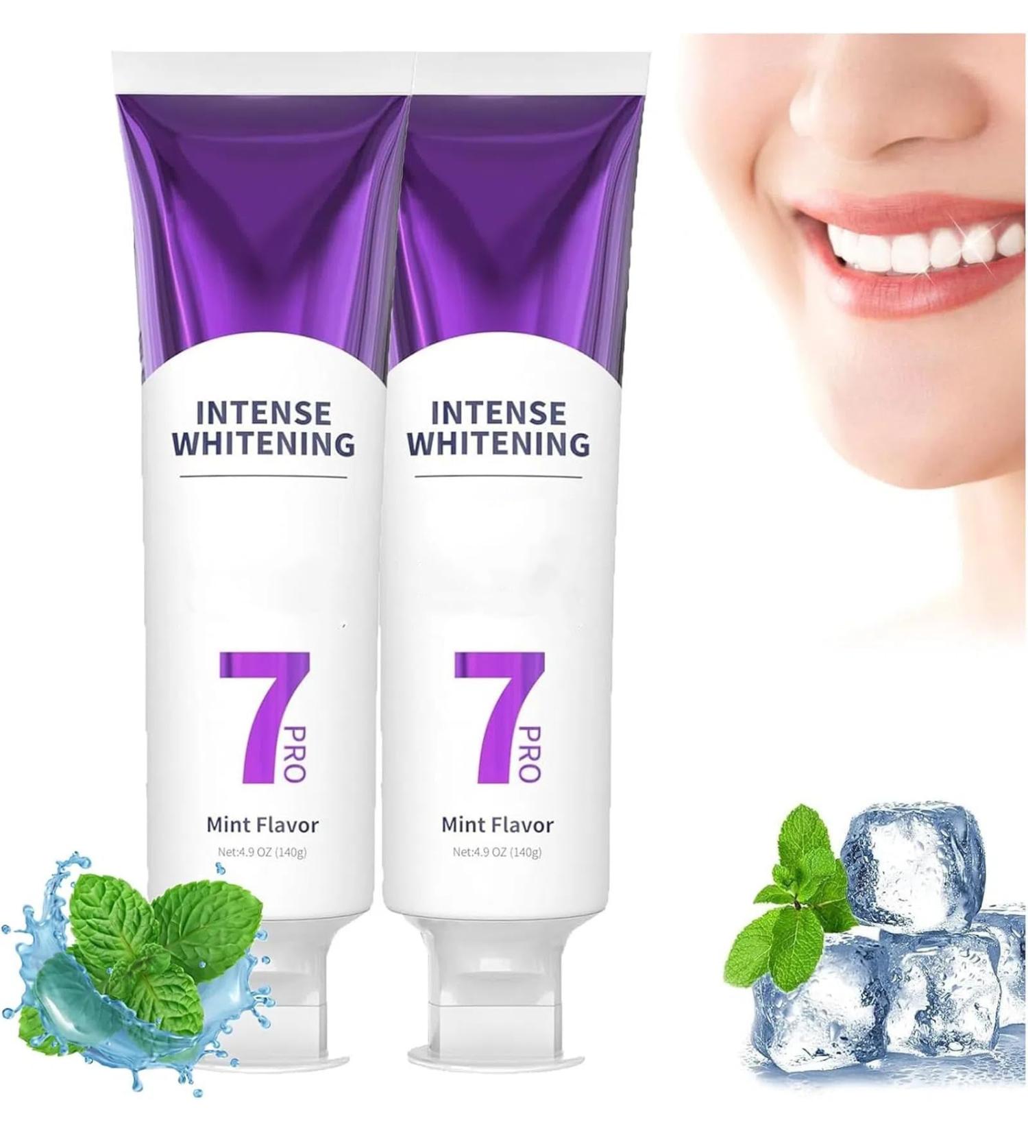 NQNFWCRJ 7 Pro Strong Whitening Toothpaste Intense Whitening Toothpaste Bright White Probiotic Toothpaste Deep Cleaning Toothpaste for Oral Care - Buy Online on GoSupps.com