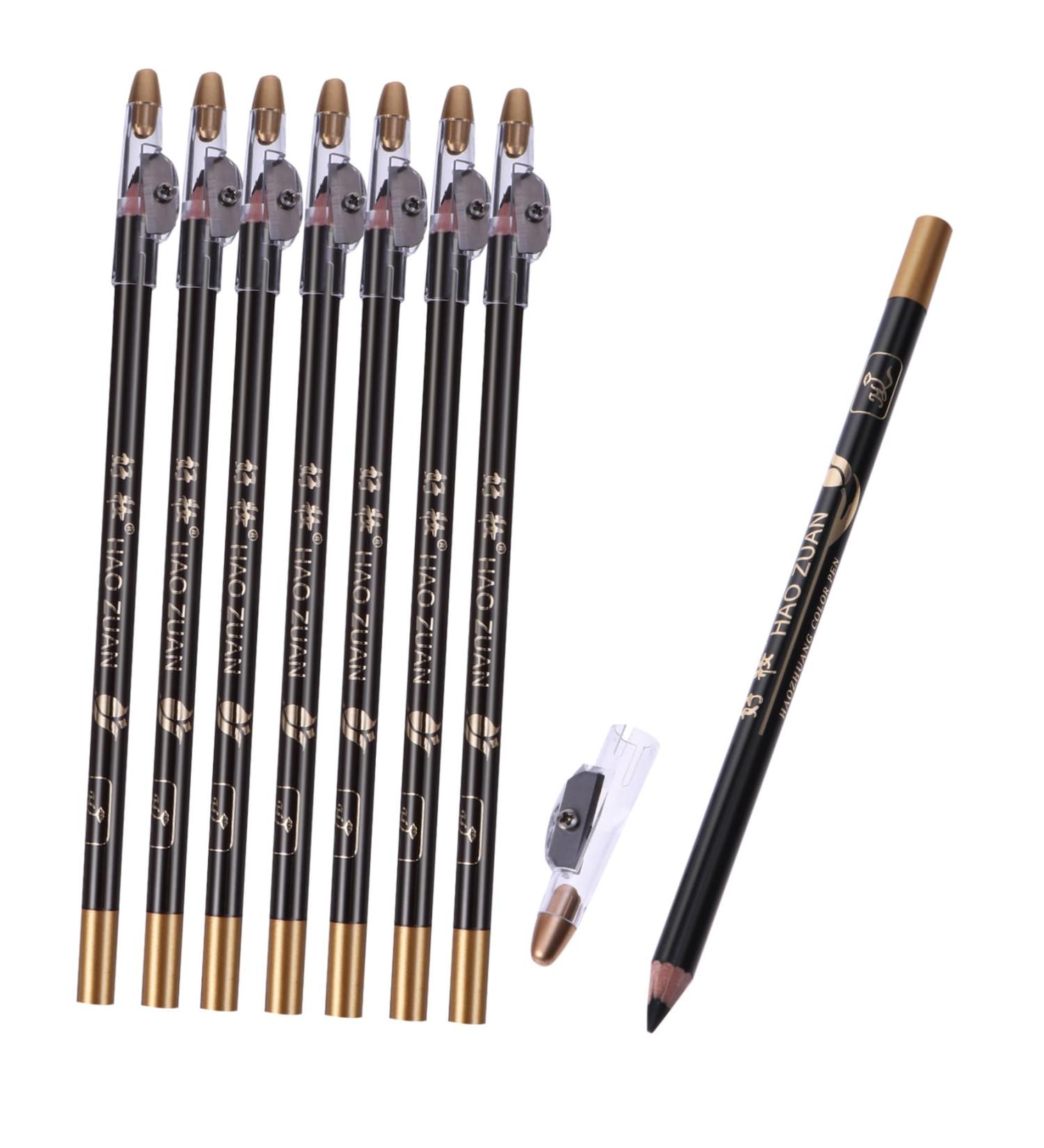 HAPINARY 16 Pcs Pencil Sharpener Eyebrow Pencil Eyebrow Pencils Waterproof Brow Pencil Black Wooden - Buy Online on GoSupps.com