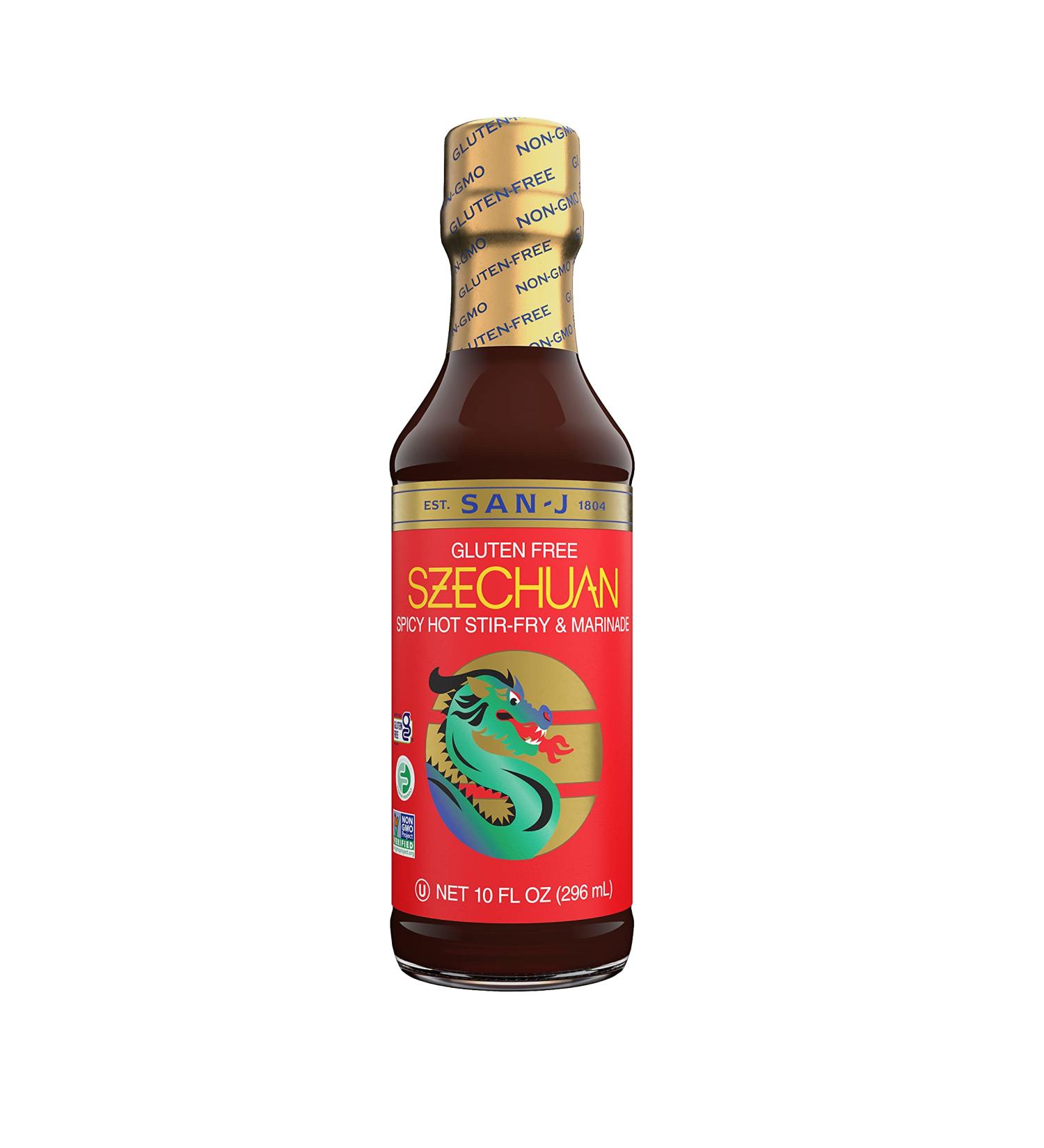 San-J Gluten Free Szechuan Stir Fry and Marinade Sauce | Non GMO  Kosher  FODMAP Friendly | Perfect for Your Favorite Chili Recipe or Stir Fry | 10 Fl Oz - Buy Online on GoSupps.com