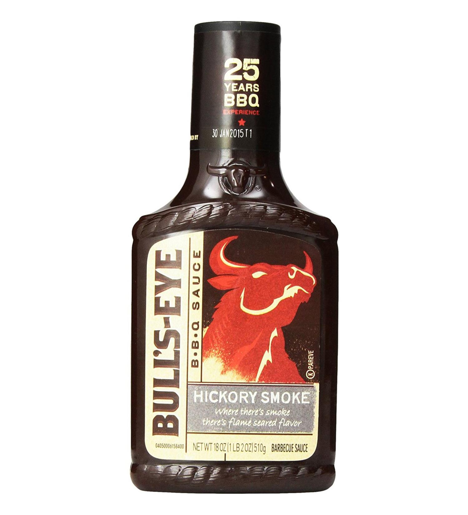 Bullseye Bulls-Eye BBQ Pack of 12 Hickory Smoked Sauces 510g