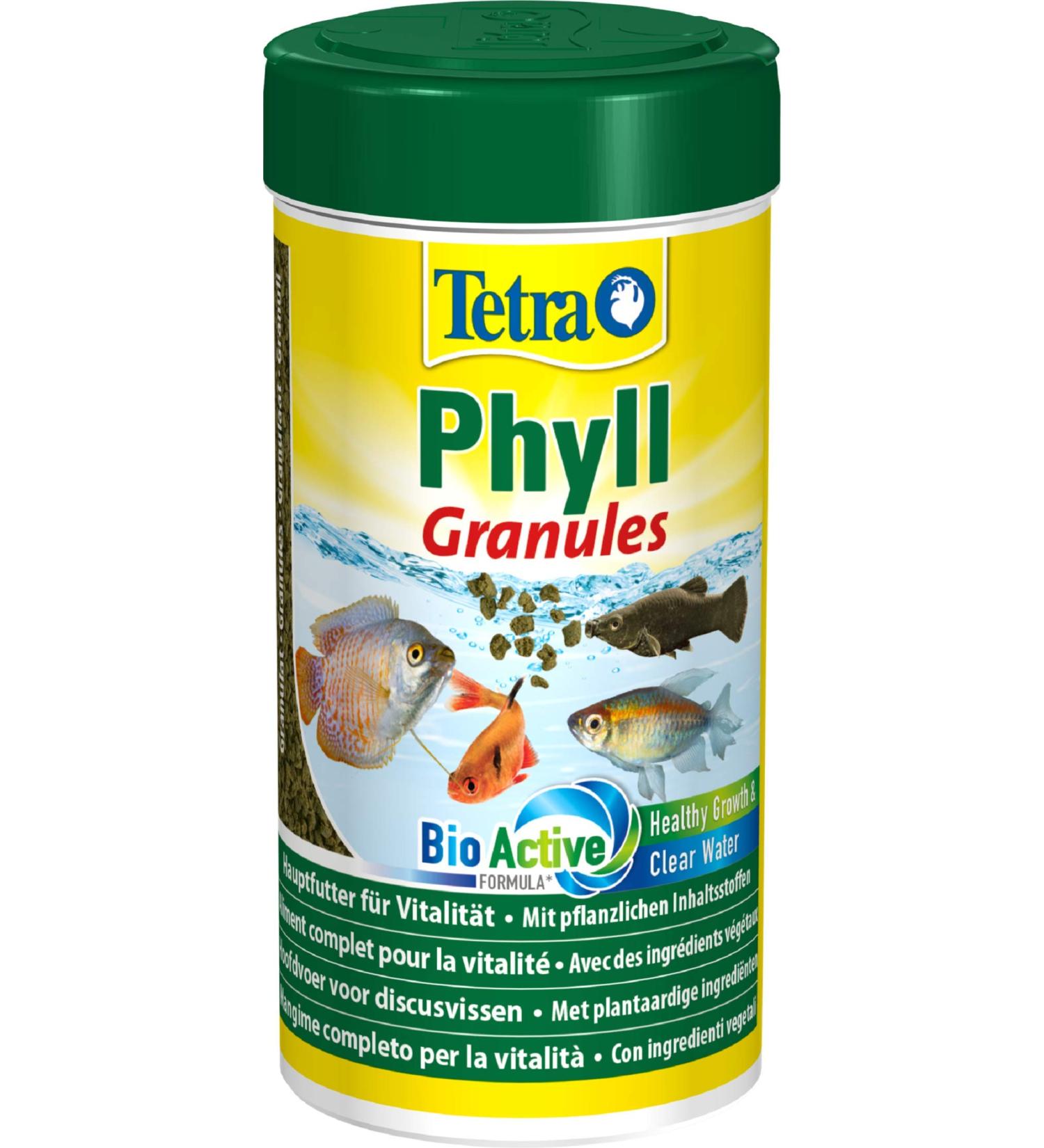 Tetra Phyll Granules - Premium Fish Feed for Herbivorous Decorative Fish | 250ml Granulate with Vital Fiber | Ideal for Healthy Aquarium Diet - Buy Online on GoSupps.com