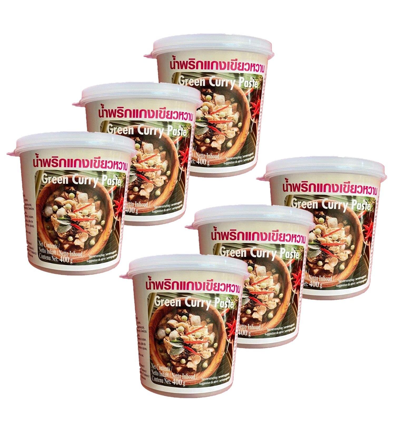 Lobo Pack of 6 Green Curry Paste Thailand 400 g Pot