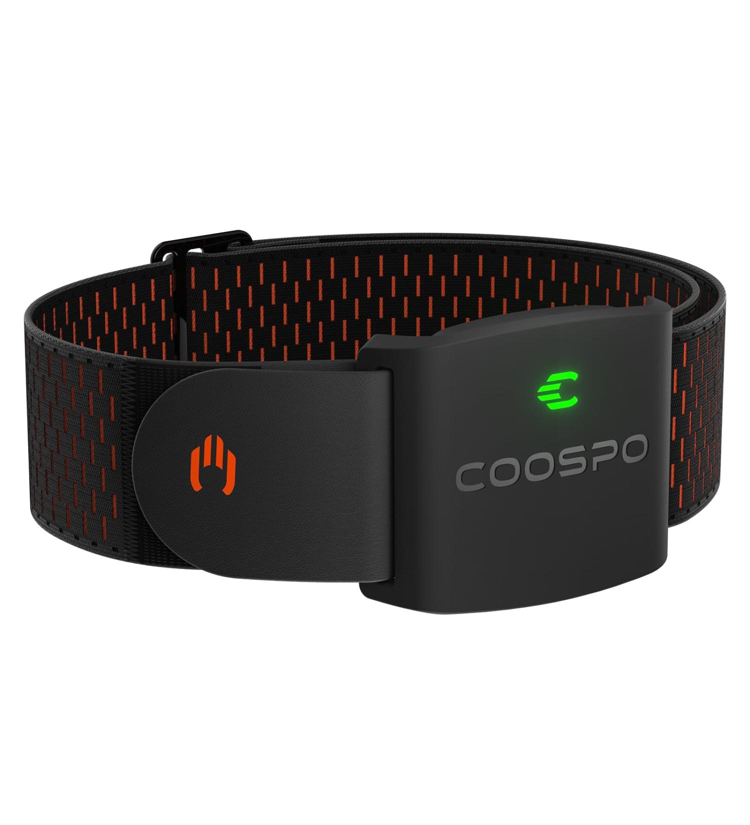 COOSPO HW9 Heart Rate Monitor - Bluetooth Ant+ Sensor IP67 Waterproof Smart HRM Pulse Bracelet Compatible with Polar Wahoo Garmin Wift Elite - Black - Buy Online on GoSupps.com