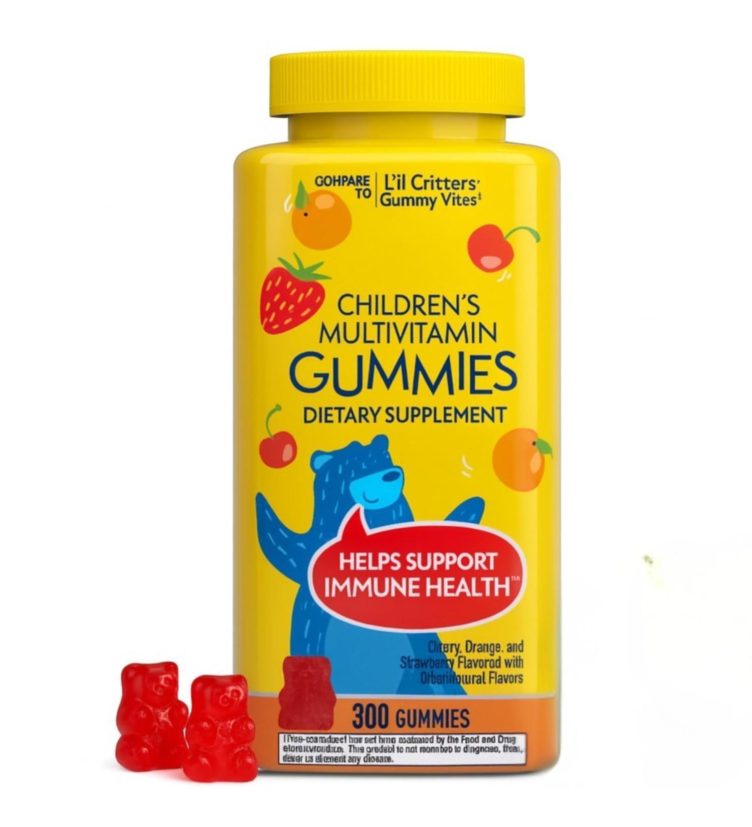 Member_Mark Children's Multivitamin Gummies | Assorted Fruit Flavors 300 ct. | Children s Daily Multivitamin Supplement | Natural Fruit Flavors | by R&C Store - Buy Online on GoSupps.com