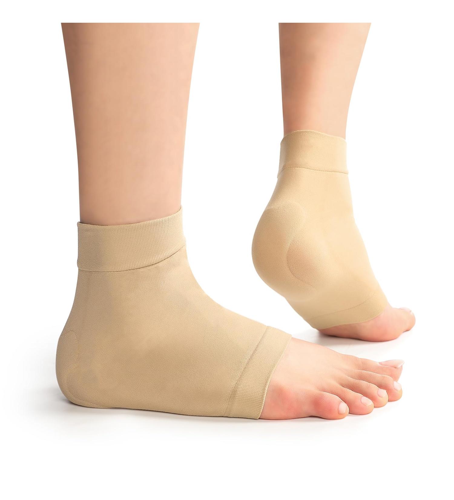 Buy Premium Achilles Tendon Heel Protector Padded Sleeve Socks | Gel Heel Socks for Haglunds Bursitis Tendonitis - Women s 10+ Men s 9+ | International Shipping Available - Buy Online on GoSupps.com