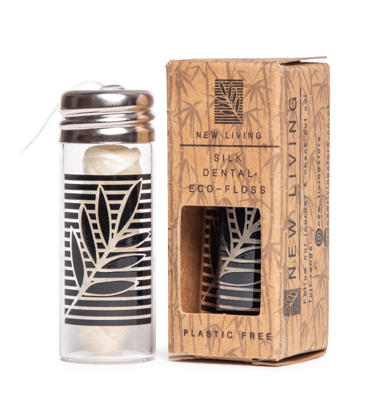 Eco-Friendly Silk Dental Floss - 30m Peppermint Plastic-Free & Sustainable - Buy Online on GoSupps.com