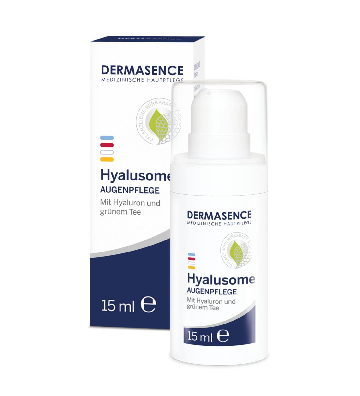 DERMASENCE Hyalusome Eye Care 15ml | Moisturizes & Regenerates Dehydrated Skin | Hyaluronic Acid & Green Tea Extract | Fragrance-Free Eye Cream - Buy Online on GoSupps.com