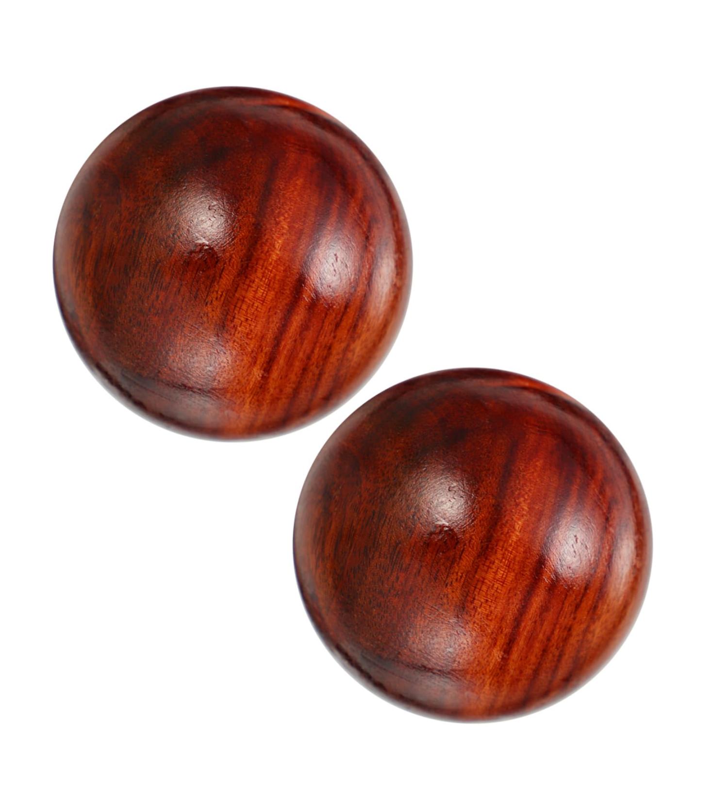 Frcolor 2-St Carving Craft Stress Balls - 2 Inch Wooden Chinese Massage Balls for Relaxation | Rosewood Hand Therapy Desk Accessories - Buy Online on GoSupps.com
