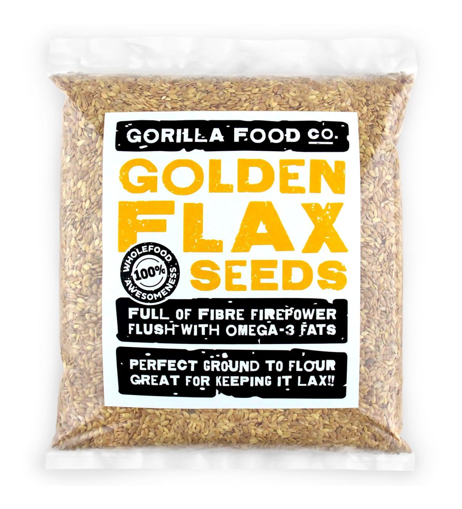 Gorilla Food Co. Golden Flax Seeds (Linseeds) - 800g - Buy Online on GoSupps.com