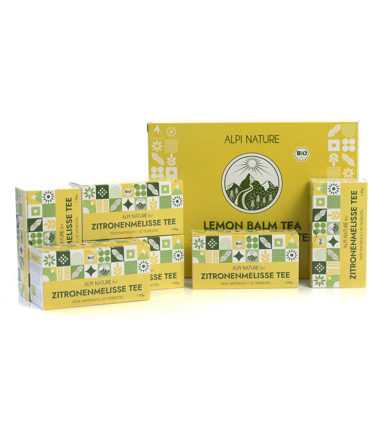  Alpi Nature Alpi Nature Organic Lemon Balm Tea 120 Tea Bags 120 g (6 Boxes of 20 Bags of 1 g) Lemon Balm Herb to Prepare Herbal Teas - Buy Online on GoSupps.com