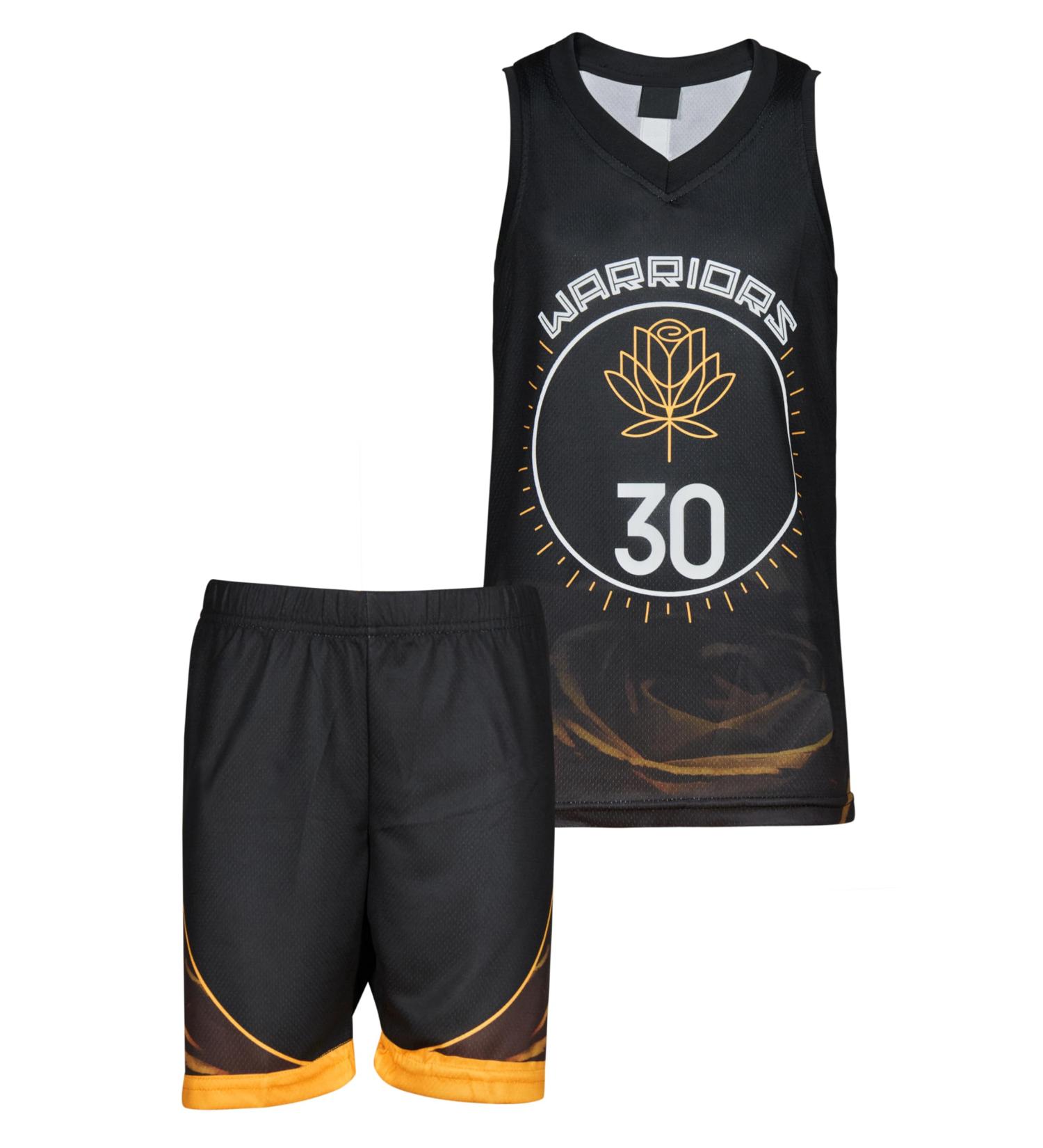 Amdrabola Children's Basketball Jersey & Shorts - Black/Blue Training Kit for Ages 4-13 - Perfect for Young Basketball Fans - Buy Online on GoSupps.com