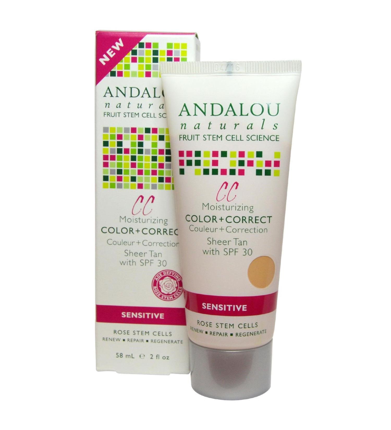 Andalou Naturals Face Cc Tan 1000 Rose Spf30