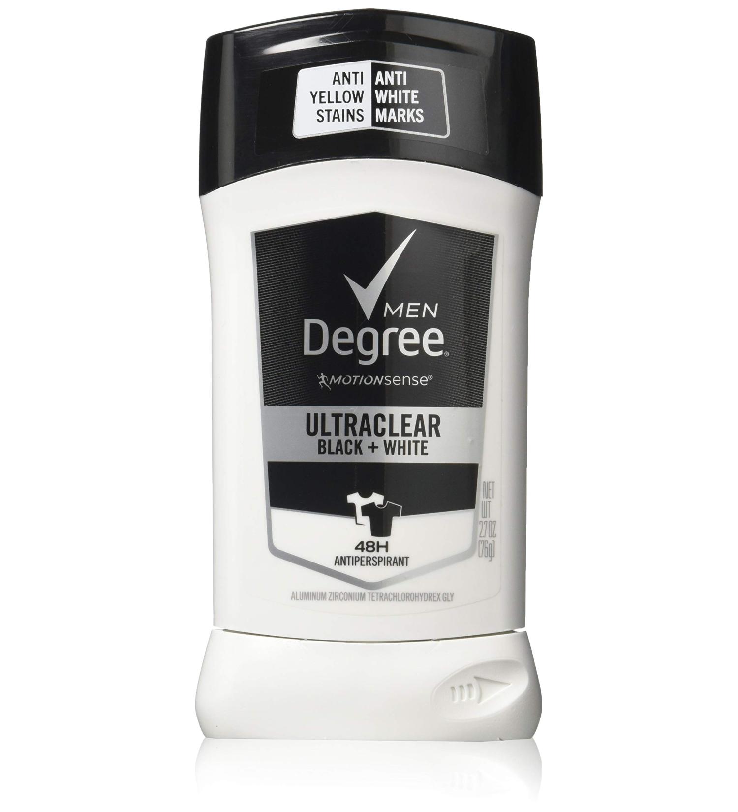Degree Deodorant 2.7 Ounce Mens Ultra Clear Black & White 2.7 Ounce (Pack of 6) ultra clear blacknwhite 2.7 Ounce (Pack of 6)
