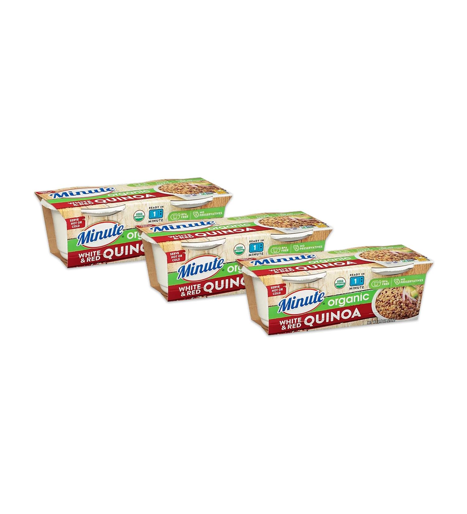 Minute Ready to Serve Quinoa Rice - White & Red, 3 Pack, 4.4 oz Cups - Buy Online on GoSupps.com
