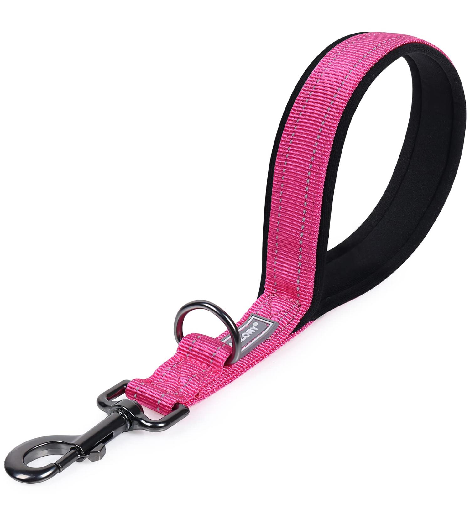 Vivaglory Short Dog Leash - 32cm Traffic Training Lines for Medium & Large Dogs - Pink | Durable & Stylish - Buy Online on GoSupps.com